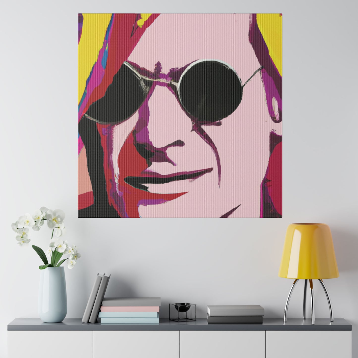 4125F - Rockstar Painting Print | Face | Abstract | Poster | Home Decor | Wall Art | Music Art | Canvas