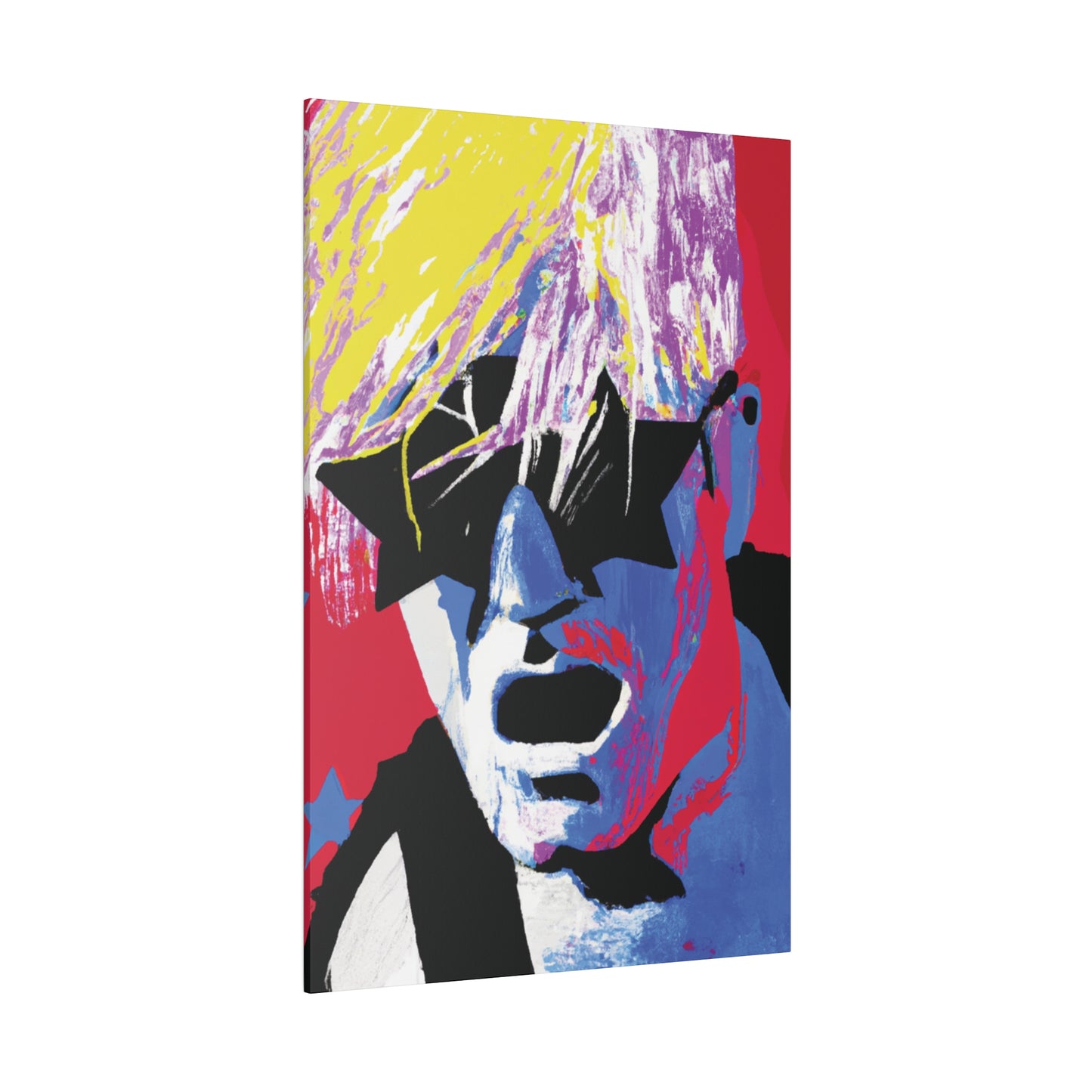 4837X - Rockstar Painting Print | Face | Abstract | Poster | Home Decor | Wall Art | Music Art | Canvas