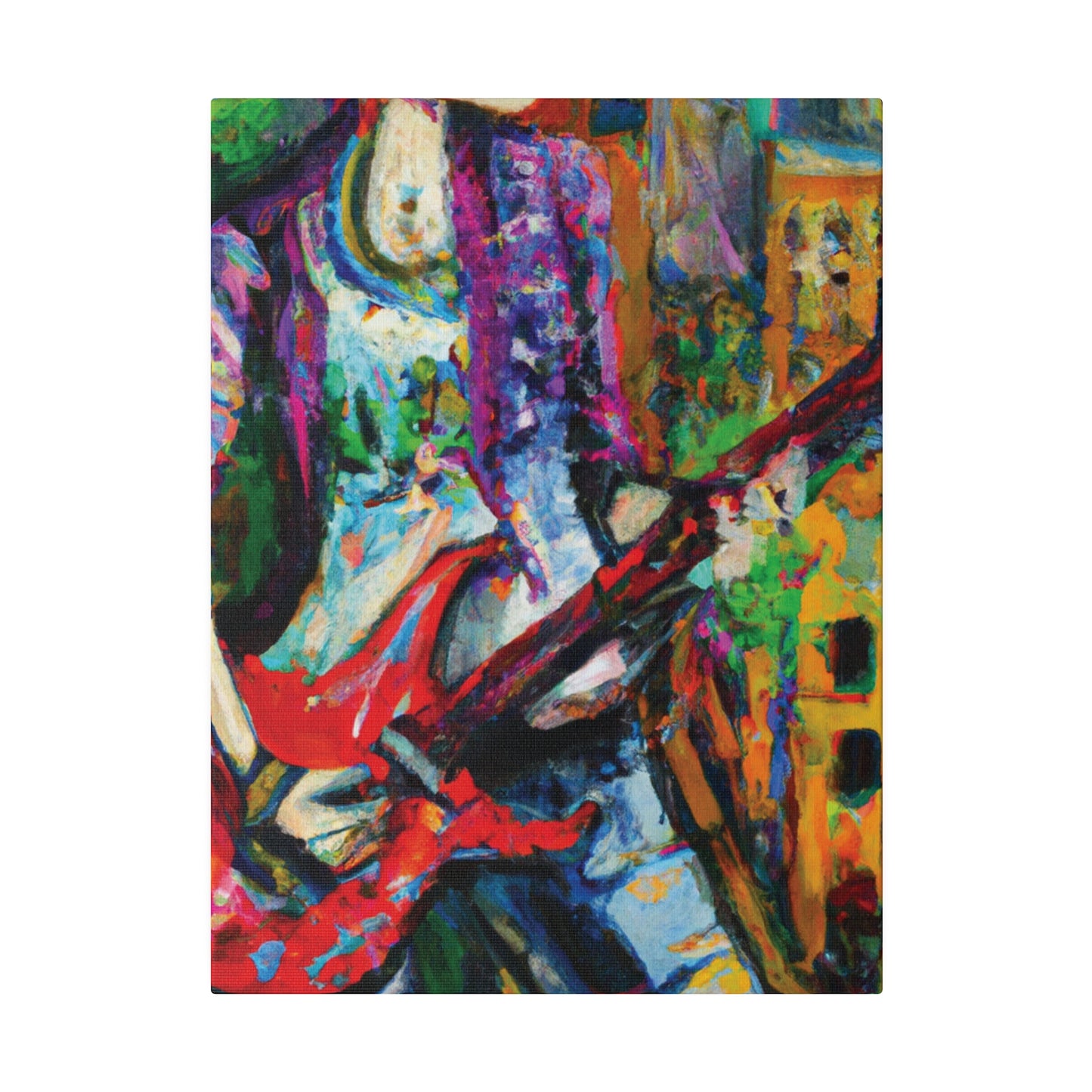 8263J - Rockstar Oil Painting Style Print | Poster | Home Decor | Wall Art | Music Art | Canvas