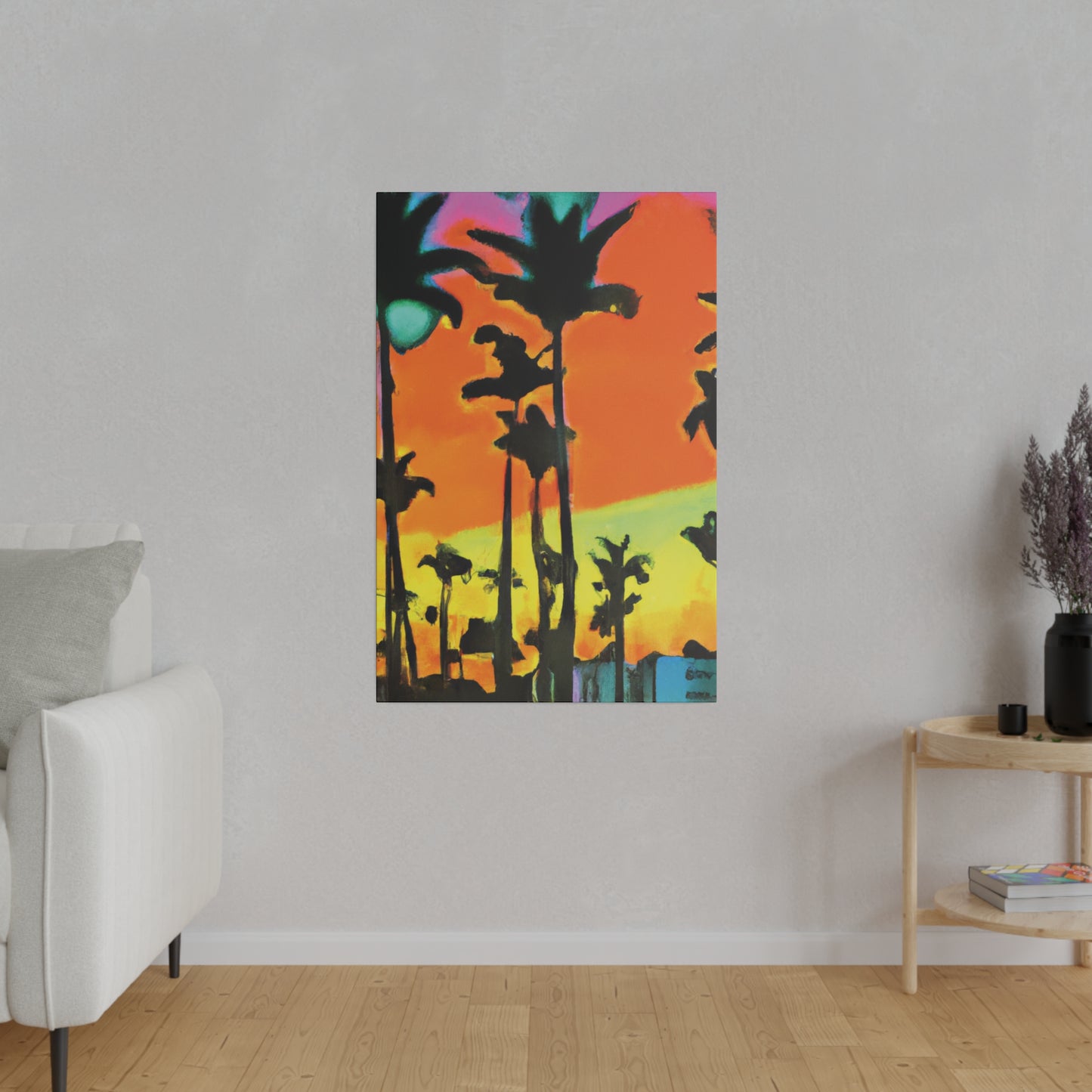 6096Q - Miami Beach Sunset Painting Print | Miami | Beach | Sunset | Poster | Home Decor | Wall Art | Canvas