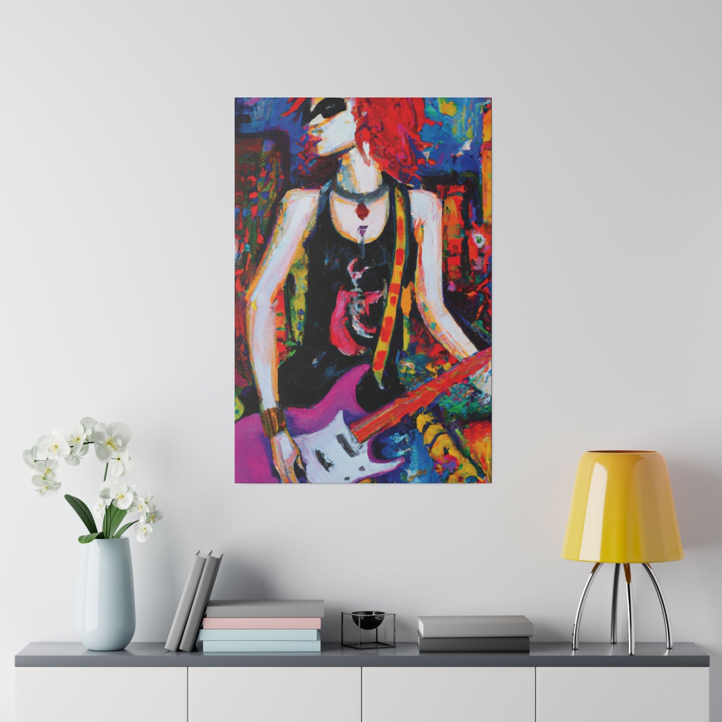 9648D - Rockstar Oil Painting Style Print | Poster | Home Decor | Wall Art | Music Art | Canvas