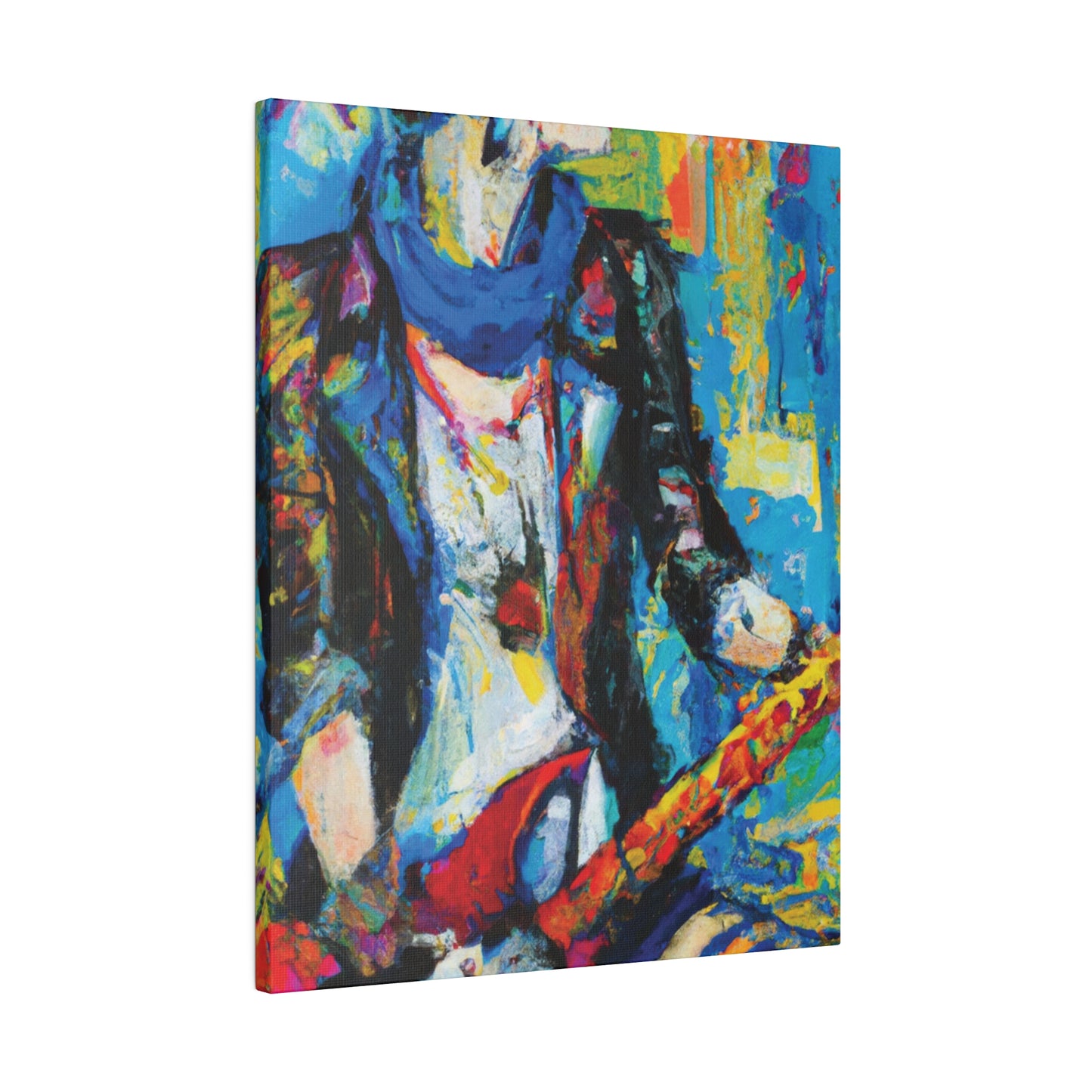 2583Q - Rockstar Oil Painting Style Print | Poster | Home Decor | Wall Art | Music Art | Canvas