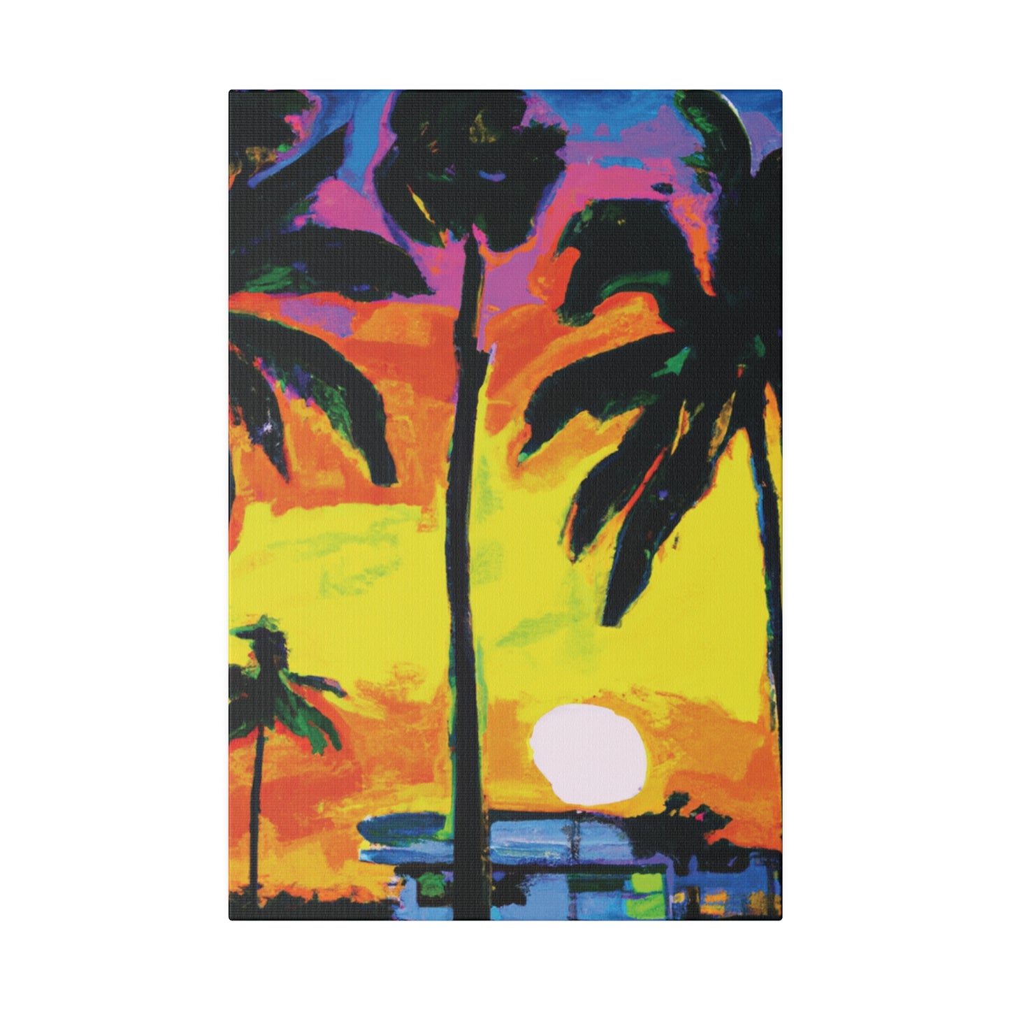 5285D - Miami Beach Sunset Painting Print | Miami | Beach | Sunset | Poster | Home Decor | Wall Art | Canvas