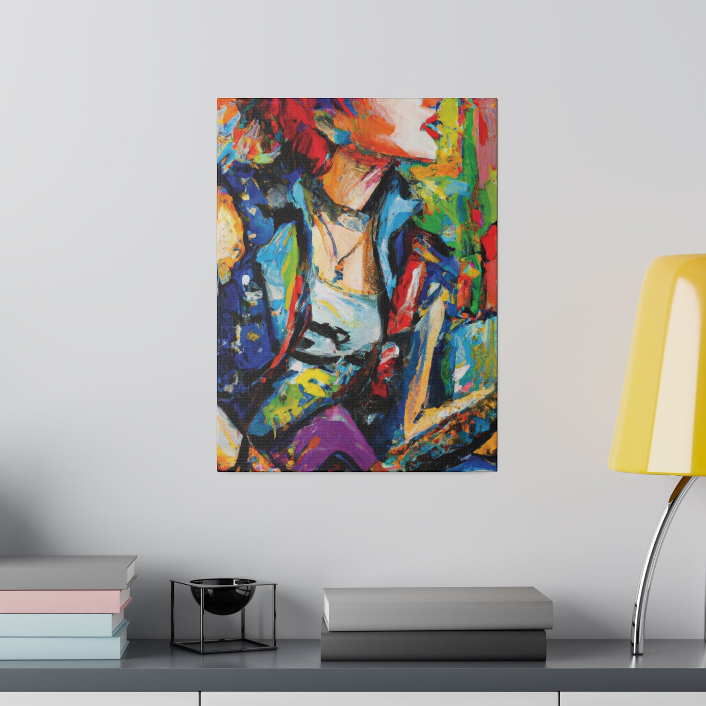 1135V - Rockstar Oil Painting Style Print | Poster | Home Decor | Wall Art | Music Art | Canvas