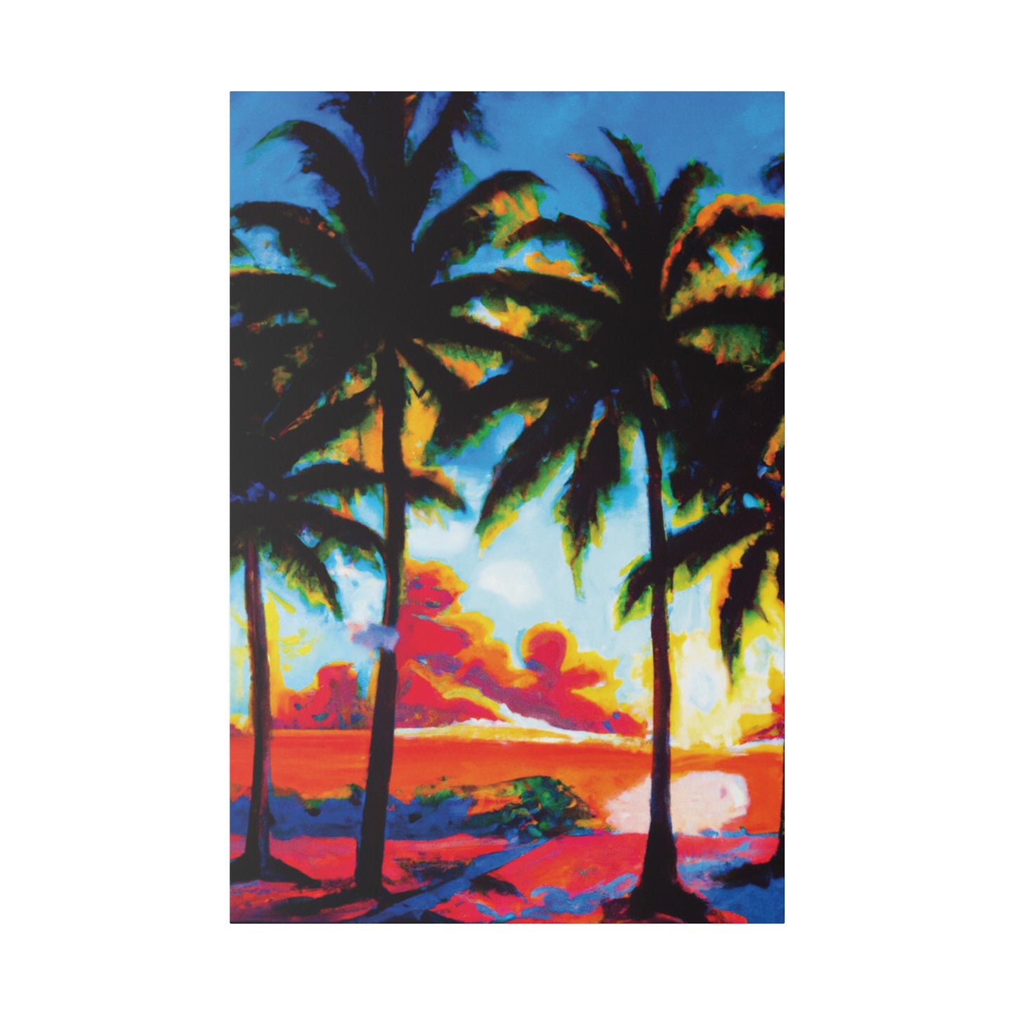 941Q - Miami Beach Sunset Painting Print | Miami | Beach | Sunset | Poster | Home Decor | Wall Art | Canvas