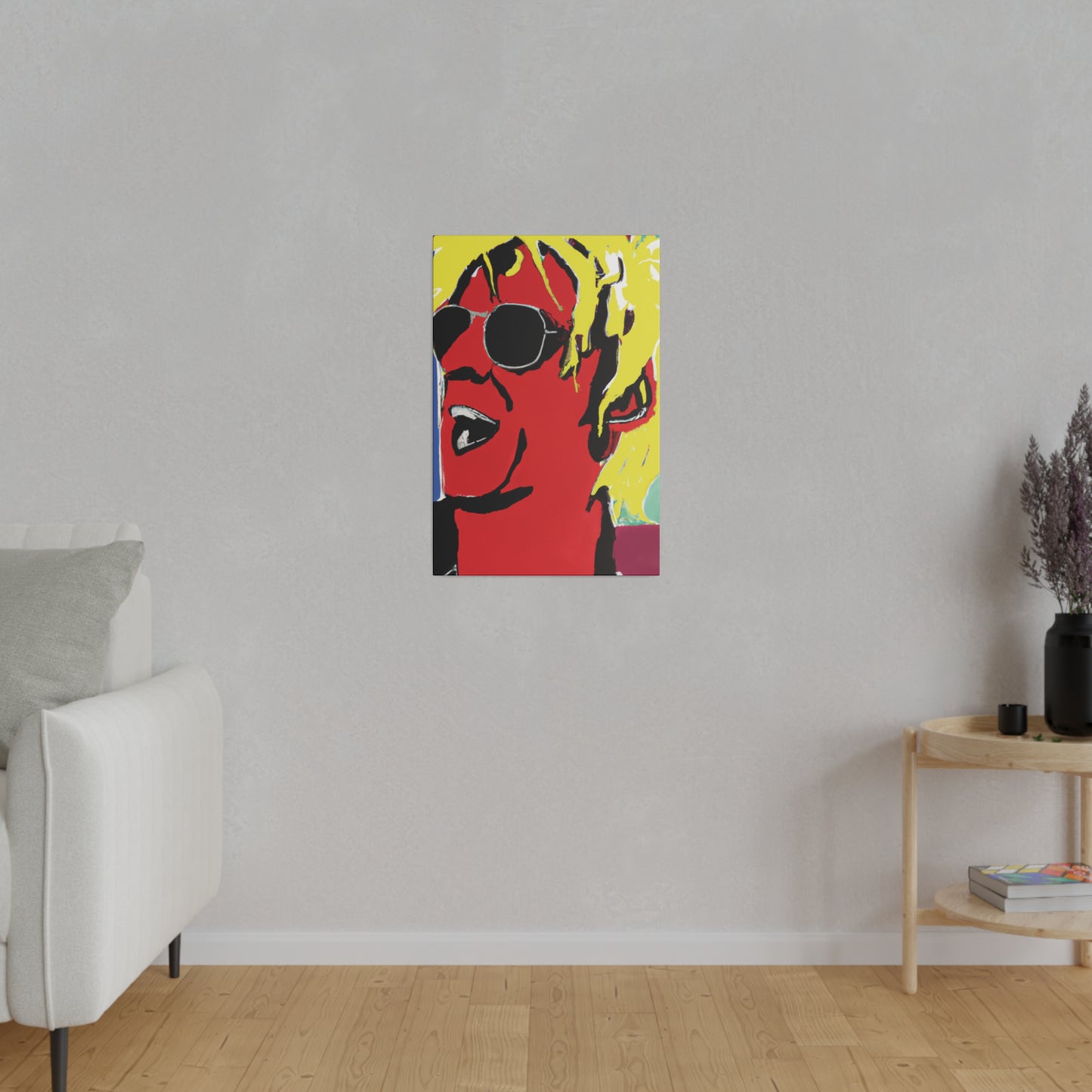 8166B - Rockstar Painting Print | Face | Abstract | Poster | Home Decor | Wall Art | Music Art | Canvas