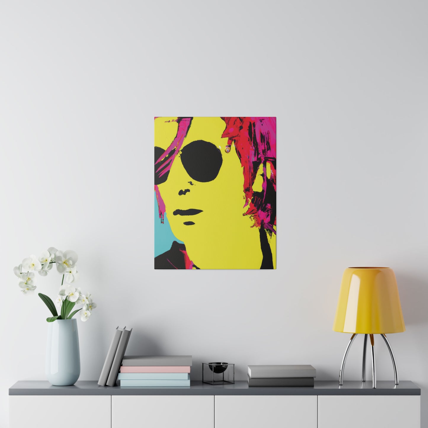 4543A - Rockstar Painting Print | Face | Abstract | Poster | Home Decor | Wall Art | Music Art | Canvas
