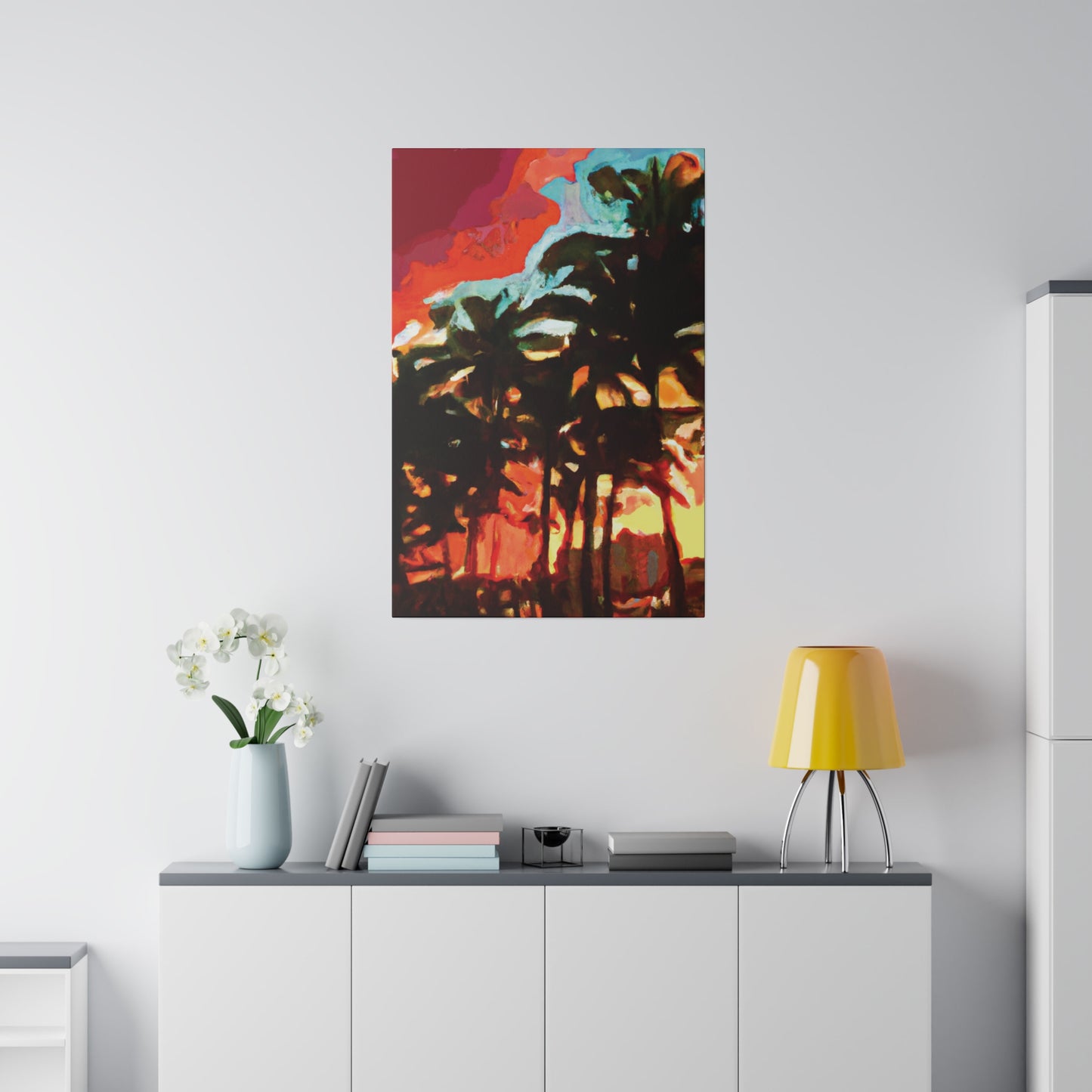 4052W - Miami Beach Sunset Painting Print | Miami | Beach | Sunset | Poster | Home Decor | Wall Art | Canvas