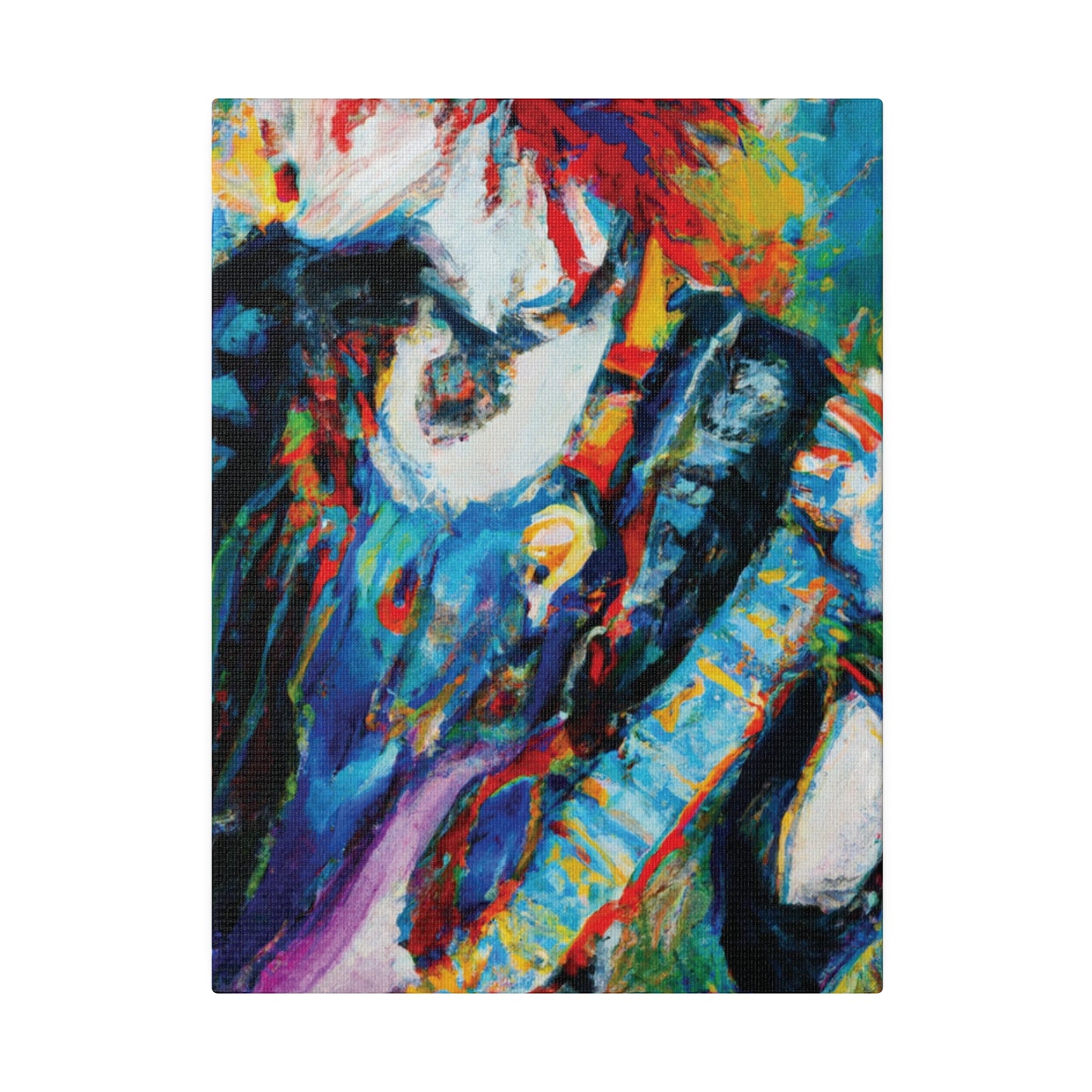 7458A - Rockstar Oil Painting Style Print | Poster | Home Decor | Wall Art | Music Art | Canvas