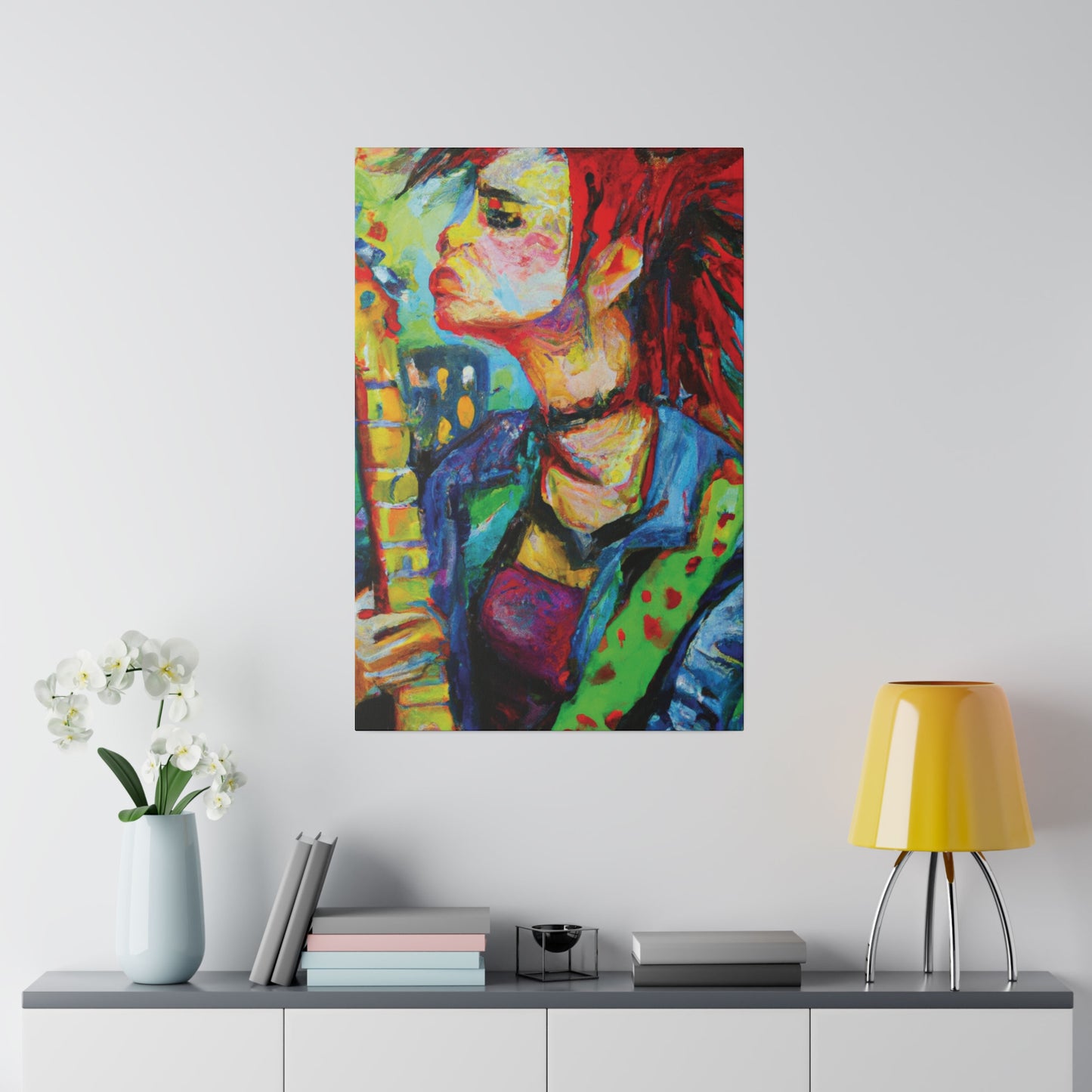4898X - Rockstar Oil Painting Style Print | Poster | Home Decor | Wall Art | Music Art | Canvas