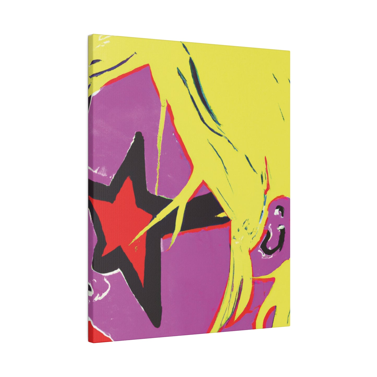 938K - Rockstar Painting Print | Face | Abstract | Poster | Home Decor | Wall Art | Music Art | Canvas