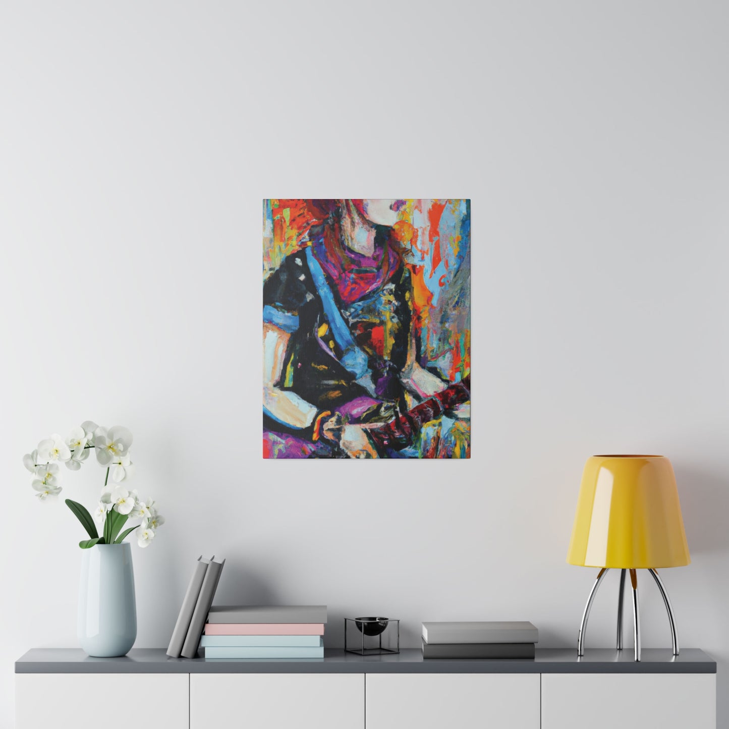 4384O - Rockstar Oil Painting Style Print | Poster | Home Decor | Wall Art | Music Art | Canvas