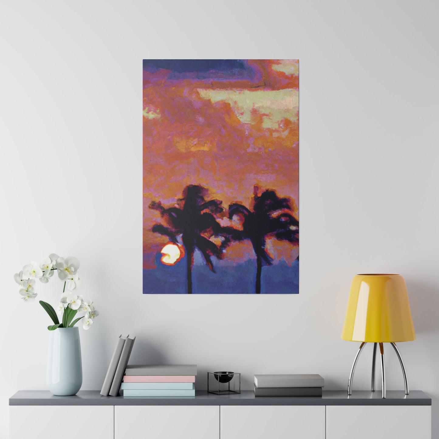 8235O - Miami Beach Sunset Painting Print | Miami | Beach | Sunset | Poster | Home Decor | Wall Art | Canvas