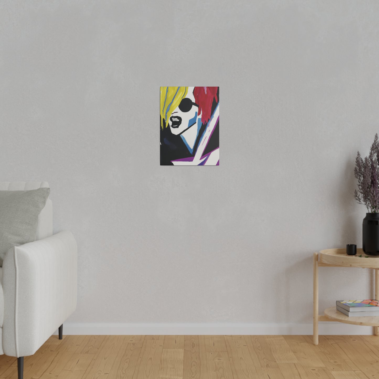 8784F - Rockstar Painting Print | Face | Abstract | Poster | Home Decor | Wall Art | Music Art | Canvas