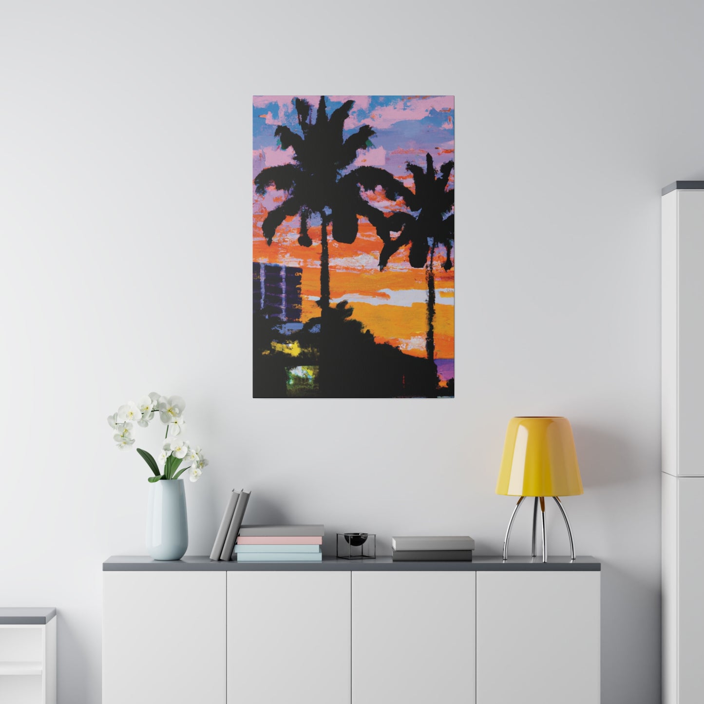 4756G - Miami Beach Sunset Painting Print | Miami | Beach | Sunset | Poster | Home Decor | Wall Art | Canvas