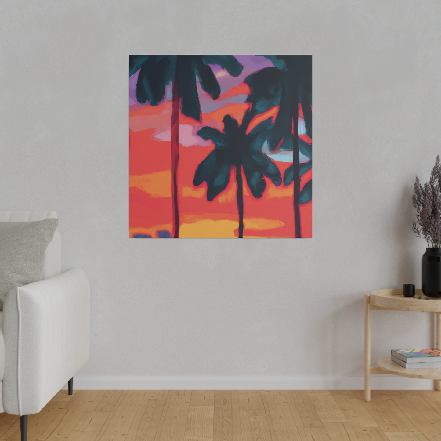 8175T - Miami Beach Sunset Painting Print | Miami | Beach | Sunset | Poster | Home Decor | Wall Art | Canvas