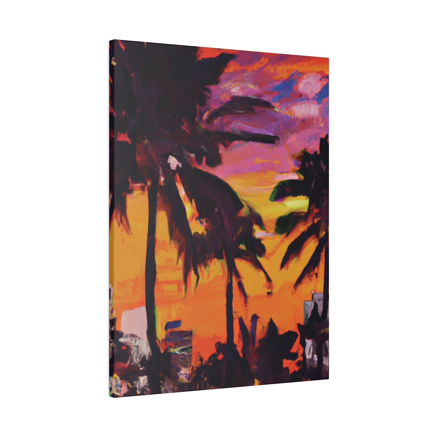 8409A - Miami Beach Sunset Painting Print | Miami | Beach | Sunset | Poster | Home Decor | Wall Art | Canvas