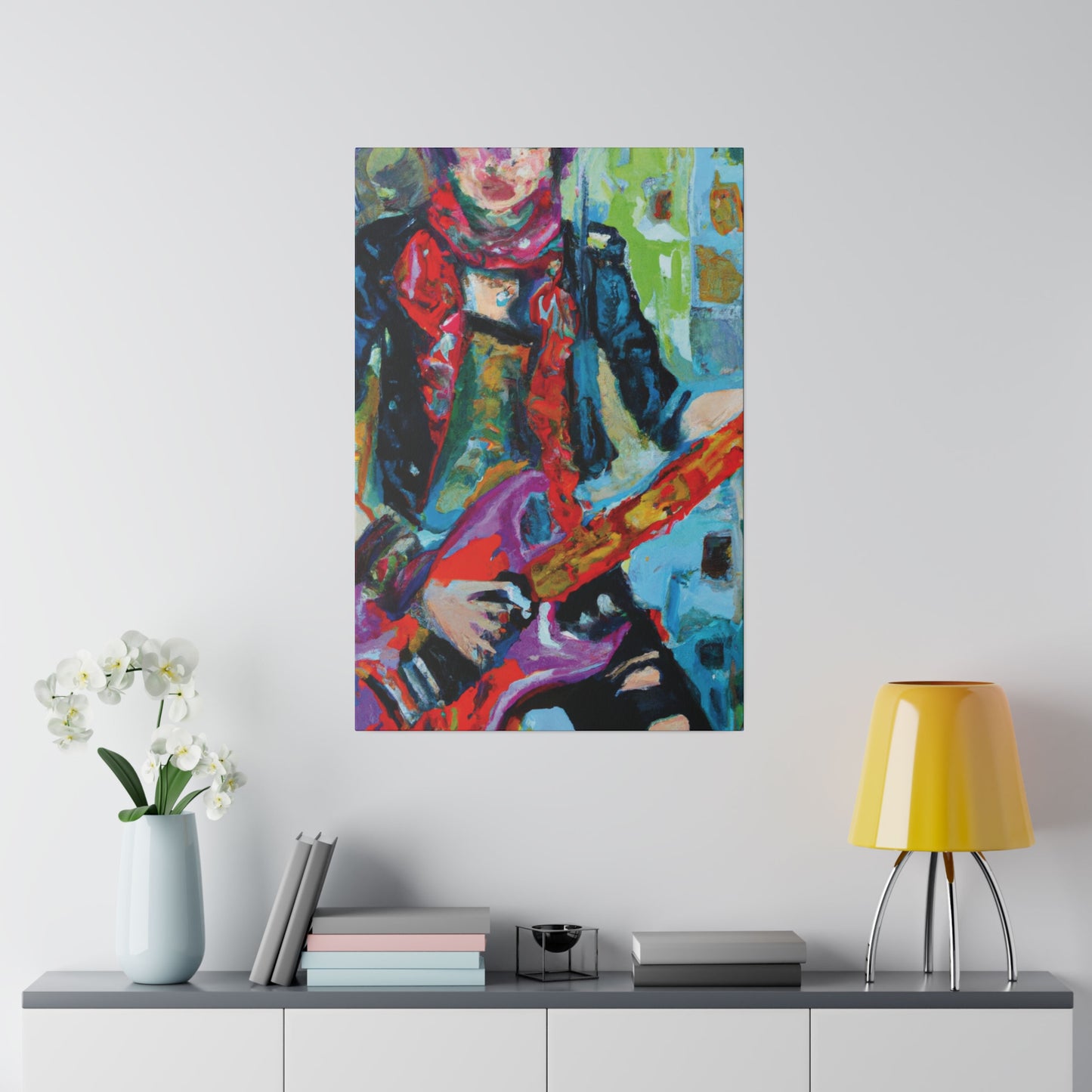 4286K - Rockstar Oil Painting Style Print | Poster | Home Decor | Wall Art | Music Art | Canvas