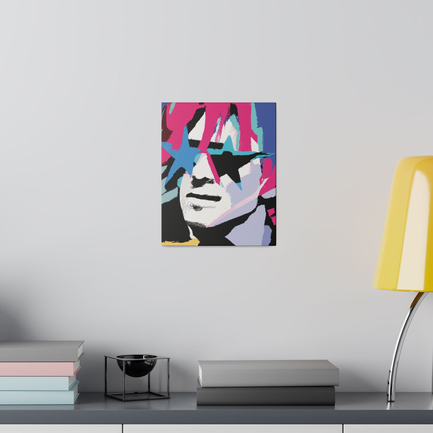 9345V - Rockstar Painting Print | Face | Abstract | Poster | Home Decor | Wall Art | Music Art | Canvas