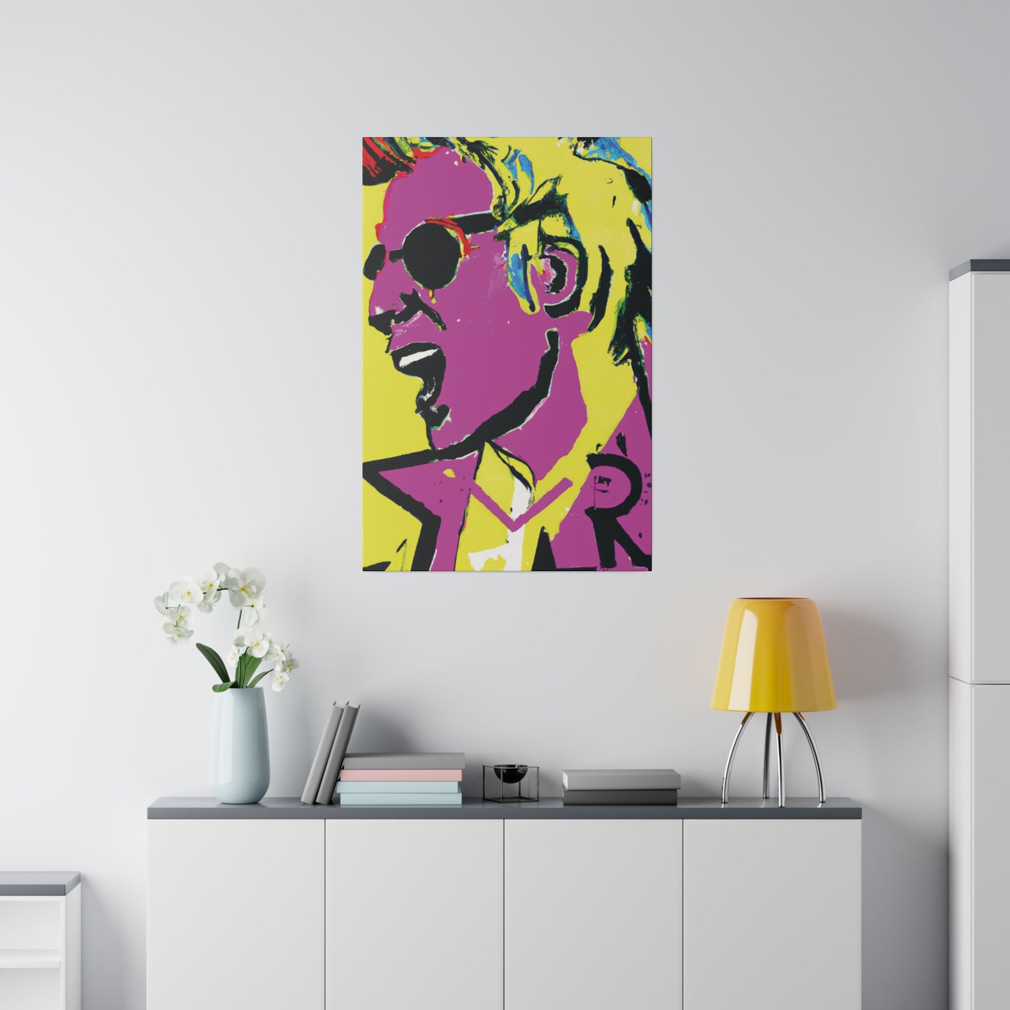 4532V - Rockstar Painting Print | Face | Abstract | Poster | Home Decor | Wall Art | Music Art | Canvas