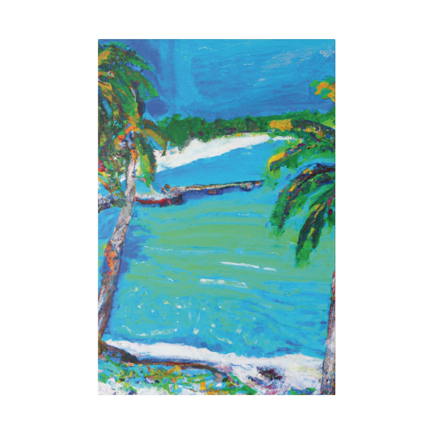 2499M - Bahamas Ocean Painting Print | Bahamas | Ocean | Beach | Poster | Home Decor | Wall Art | Canvas