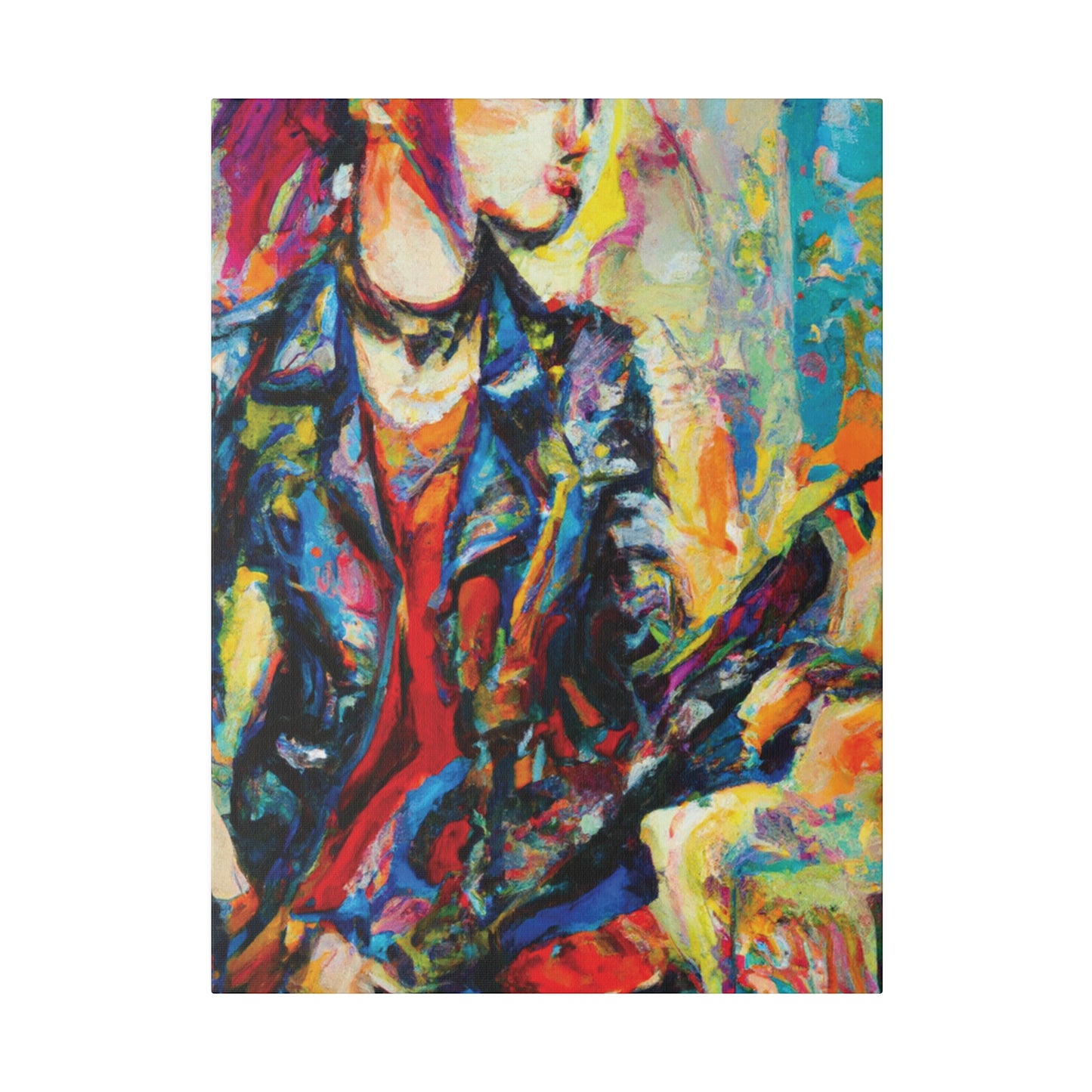 3154V - Rockstar Oil Painting Style Print | Poster | Home Decor | Wall Art | Music Art | Canvas