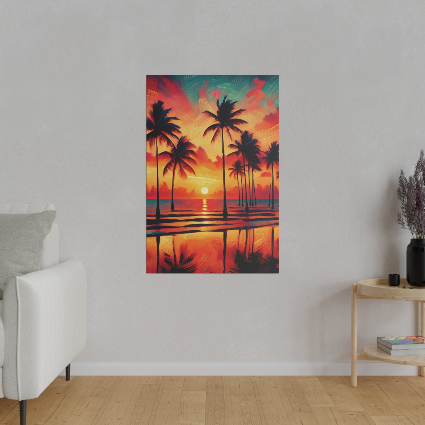 7346J - miami beach art, sunset background, ocean art work, beach art work, sunset designs, miami beach painting, miami beach print