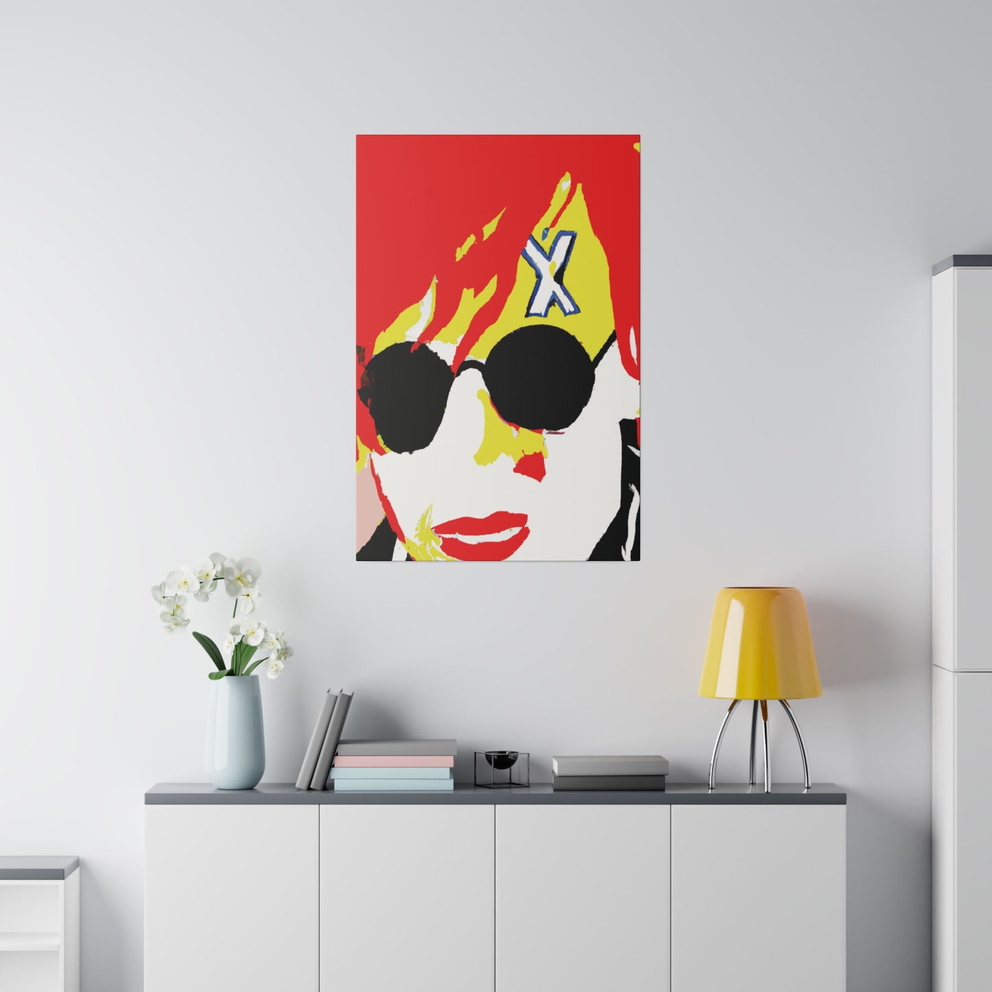 3281Z - Rockstar Painting Print | Face | Abstract | Poster | Home Decor | Wall Art | Music Art | Canvas