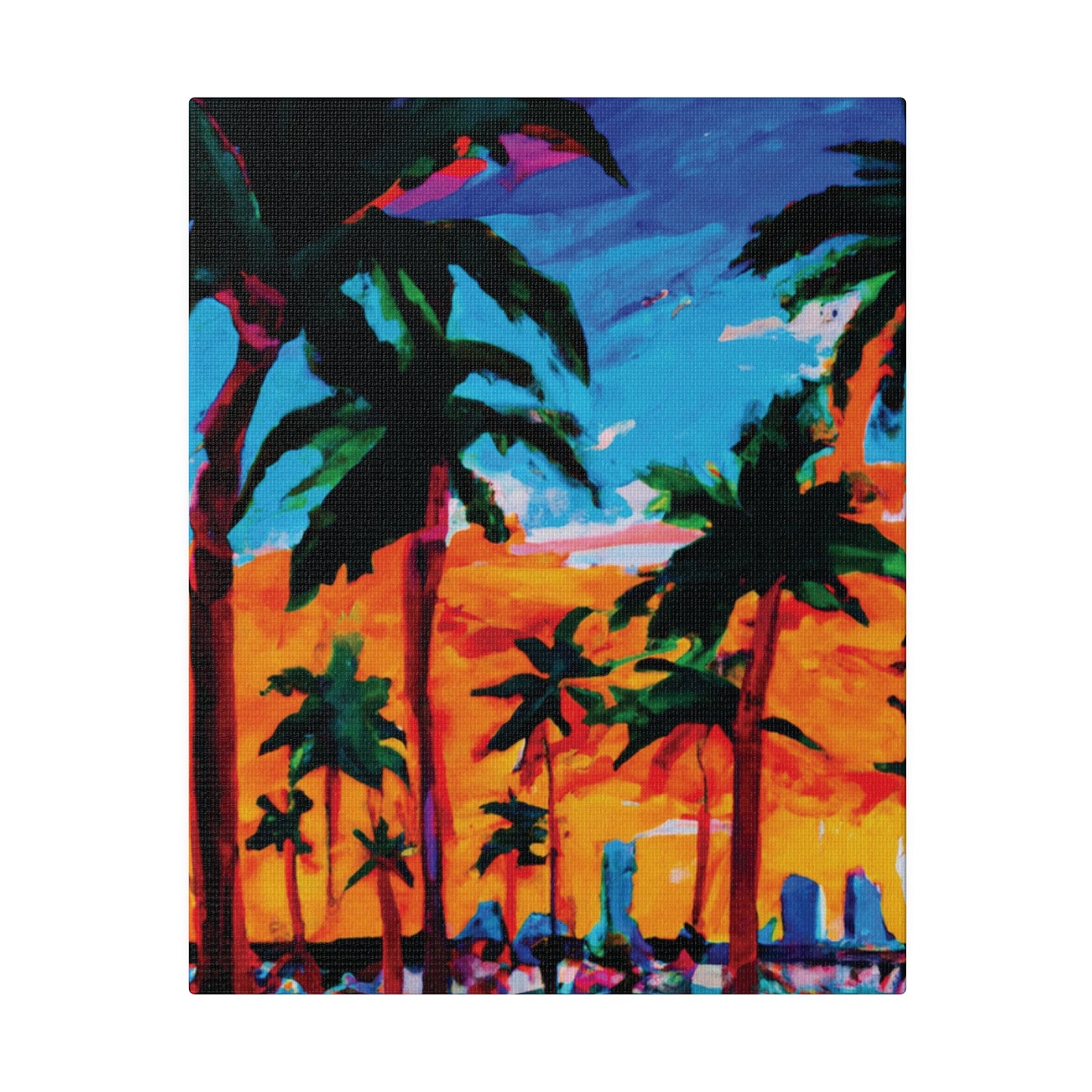 8453X - Miami Beach Sunset Painting Print | Miami | Beach | Sunset | Poster | Home Decor | Wall Art | Canvas