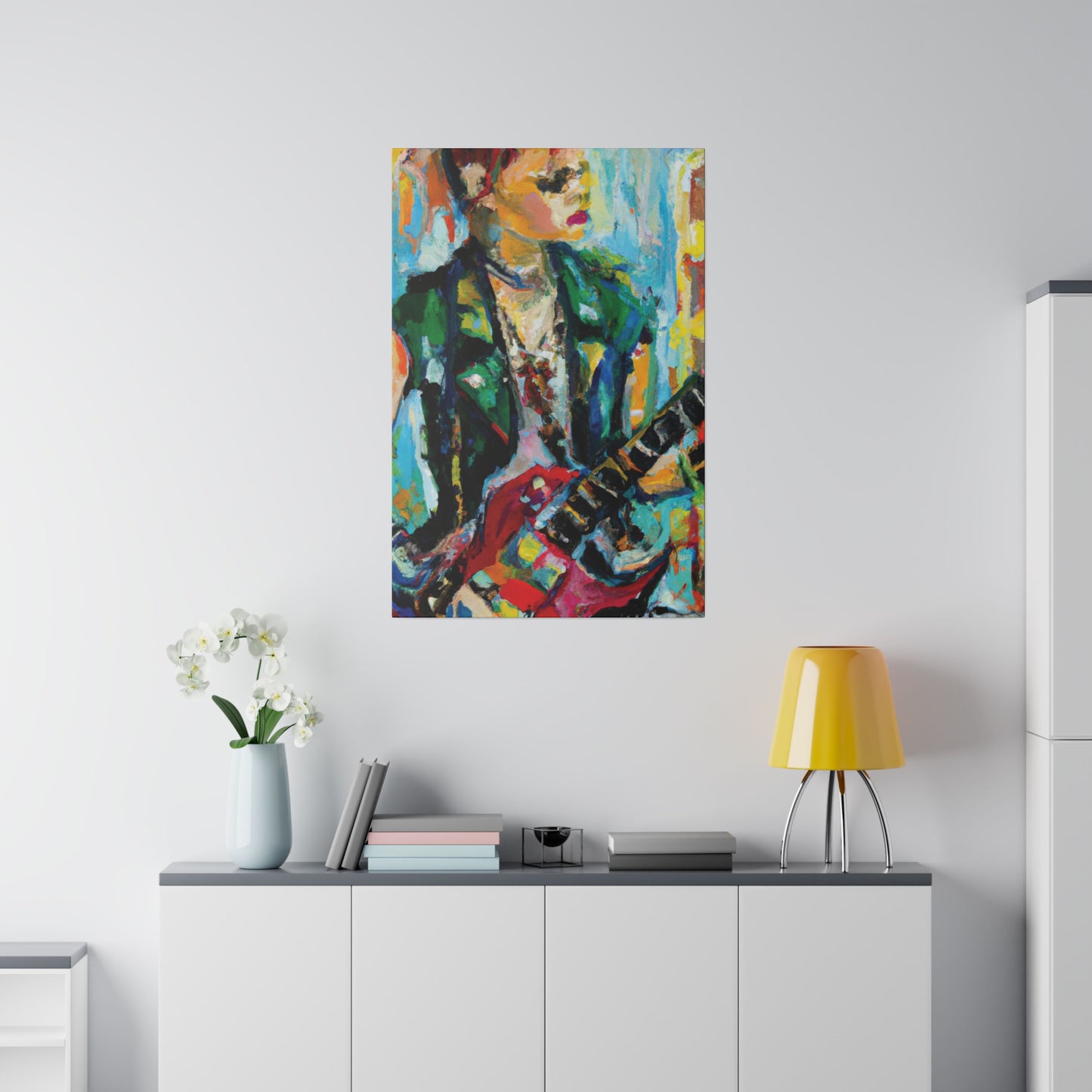 8554D - Rockstar Oil Painting Style Print | Poster | Home Decor | Wall Art | Music Art | Canvas