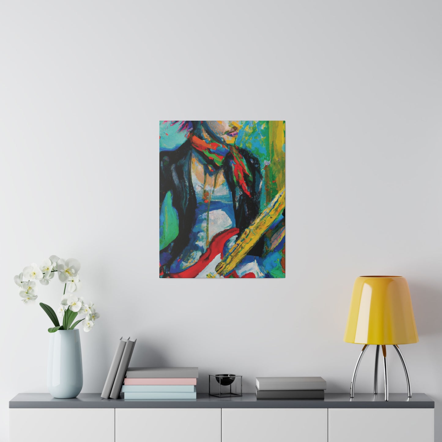 7264L - Rockstar Oil Painting Style Print | Poster | Home Decor | Wall Art | Music Art | Canvas