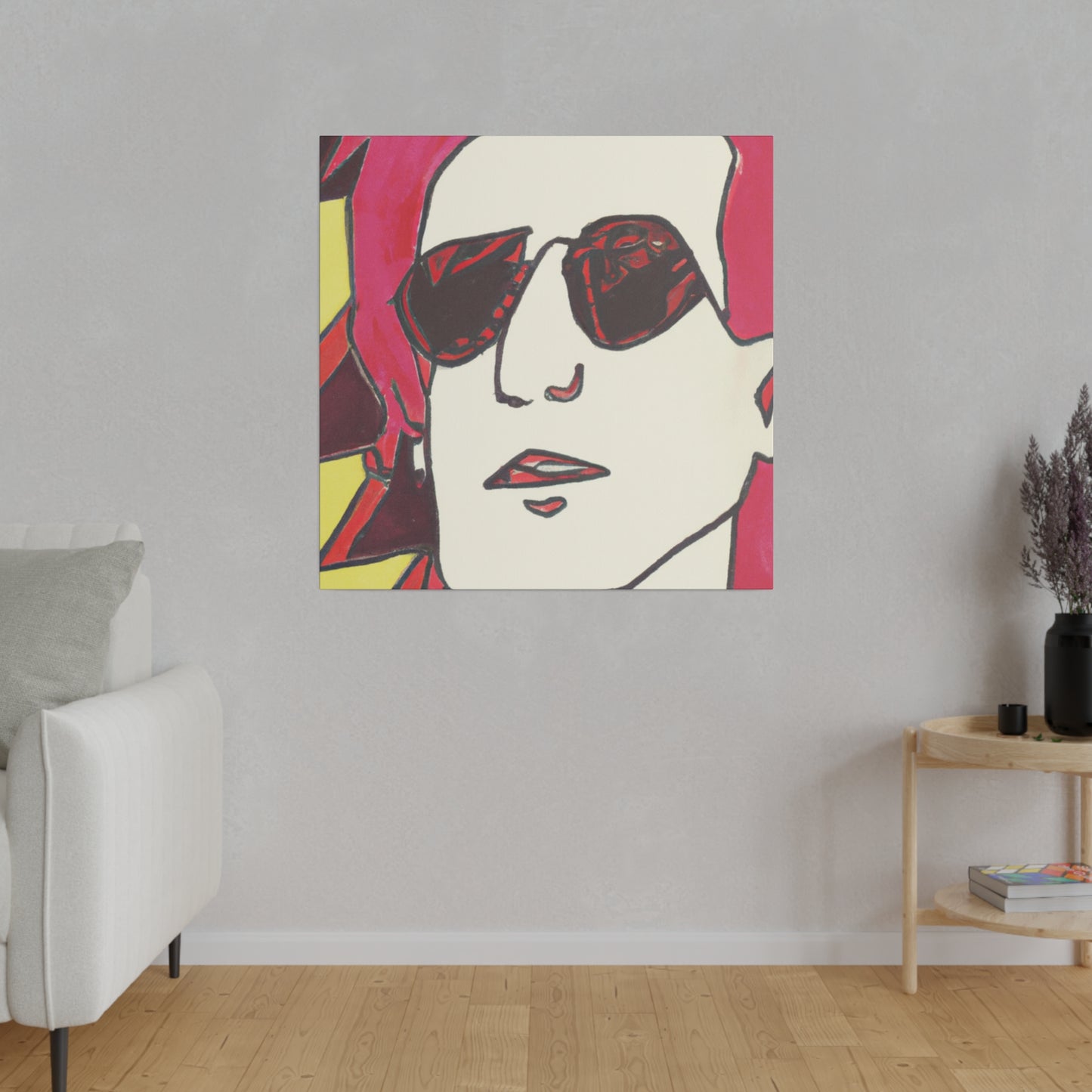 9247A - Rockstar Painting Print | Face | Abstract | Poster | Home Decor | Wall Art | Music Art | Canvas