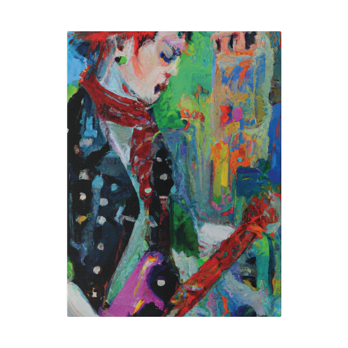 9721W - Rockstar Oil Painting Style Print | Poster | Home Decor | Wall Art | Music Art | Canvas