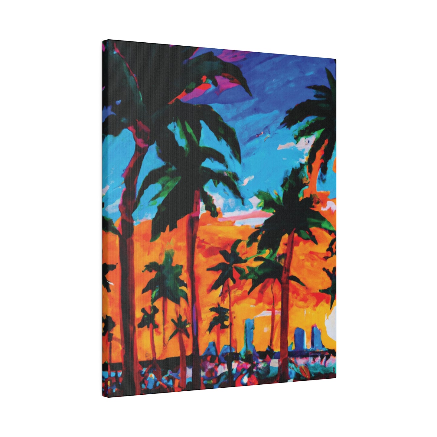 8453X - Miami Beach Sunset Painting Print | Miami | Beach | Sunset | Poster | Home Decor | Wall Art | Canvas