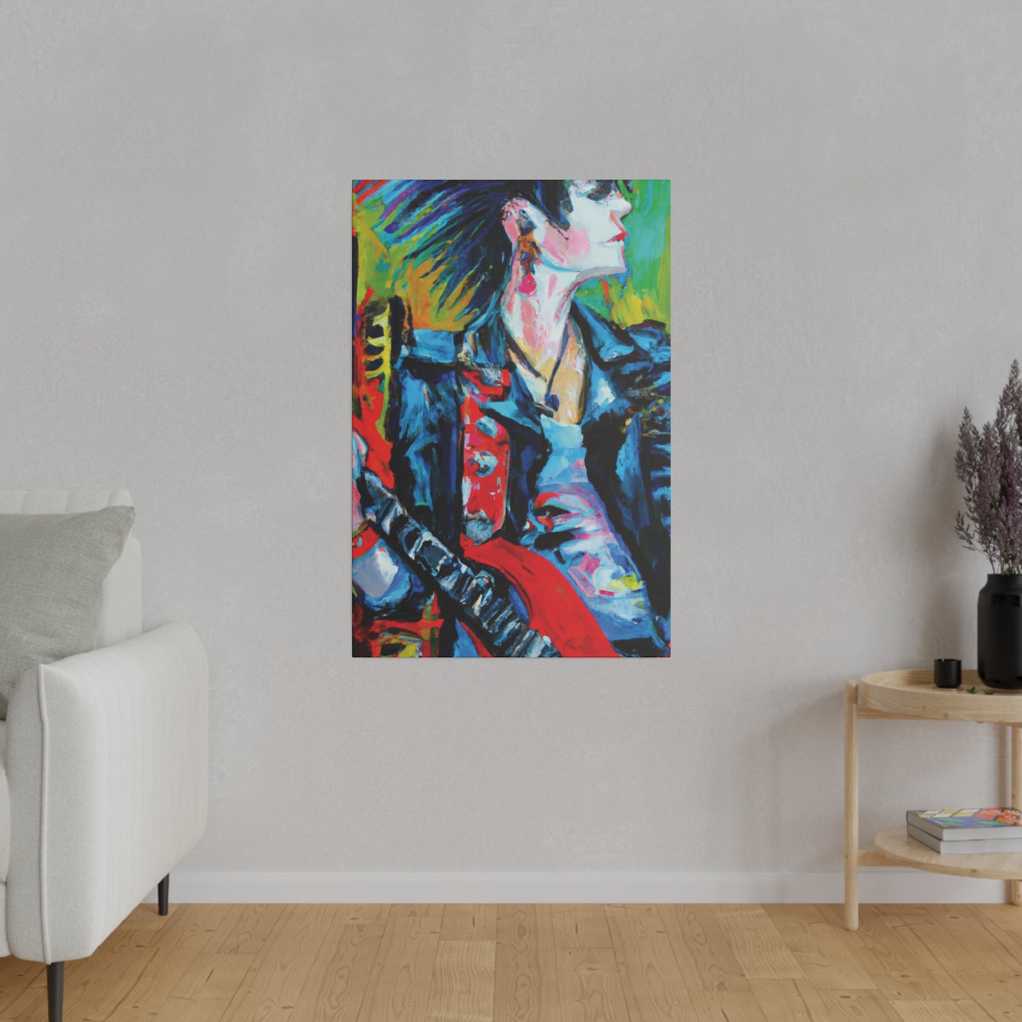 4109T - Rockstar Oil Painting Style Print | Poster | Home Decor | Wall Art | Music Art | Canvas