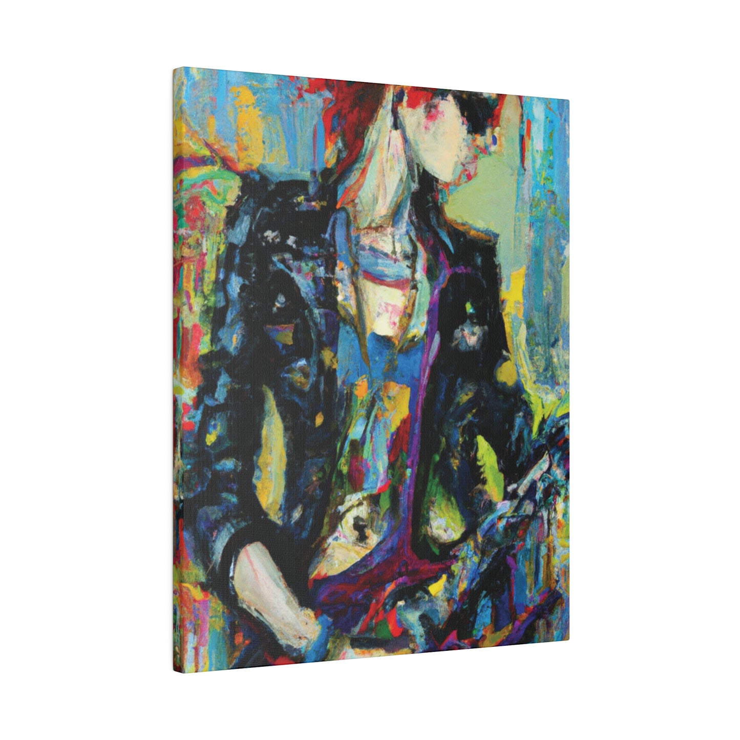 9745J - Rockstar Oil Painting Style Print | Poster | Home Decor | Wall Art | Music Art | Canvas