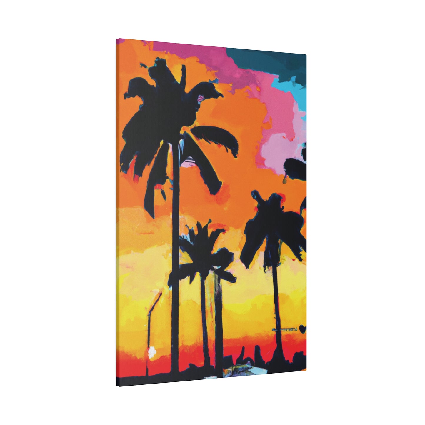 2956A - Miami Beach Sunset Painting Print | Miami | Beach | Sunset | Poster | Home Decor | Wall Art | Canvas