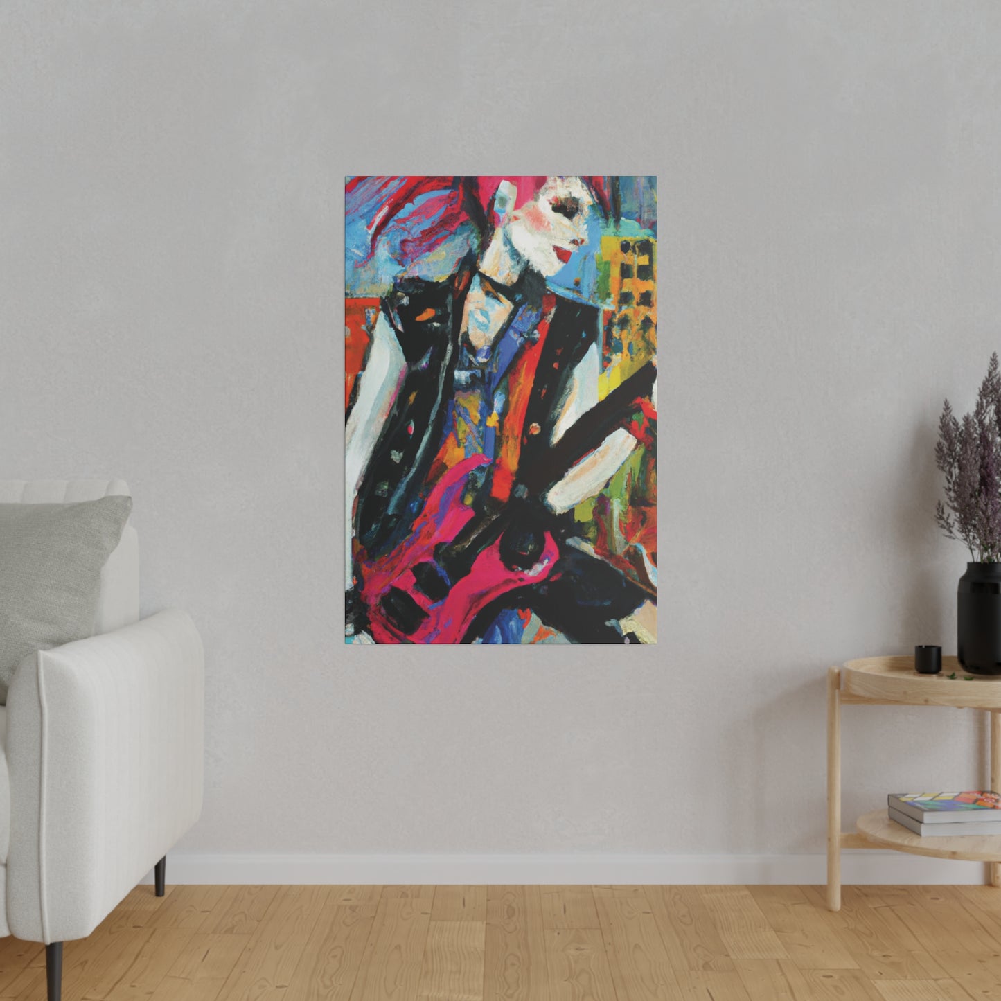 6735O - Rockstar Oil Painting Style Print | Poster | Home Decor | Wall Art | Music Art | Canvas