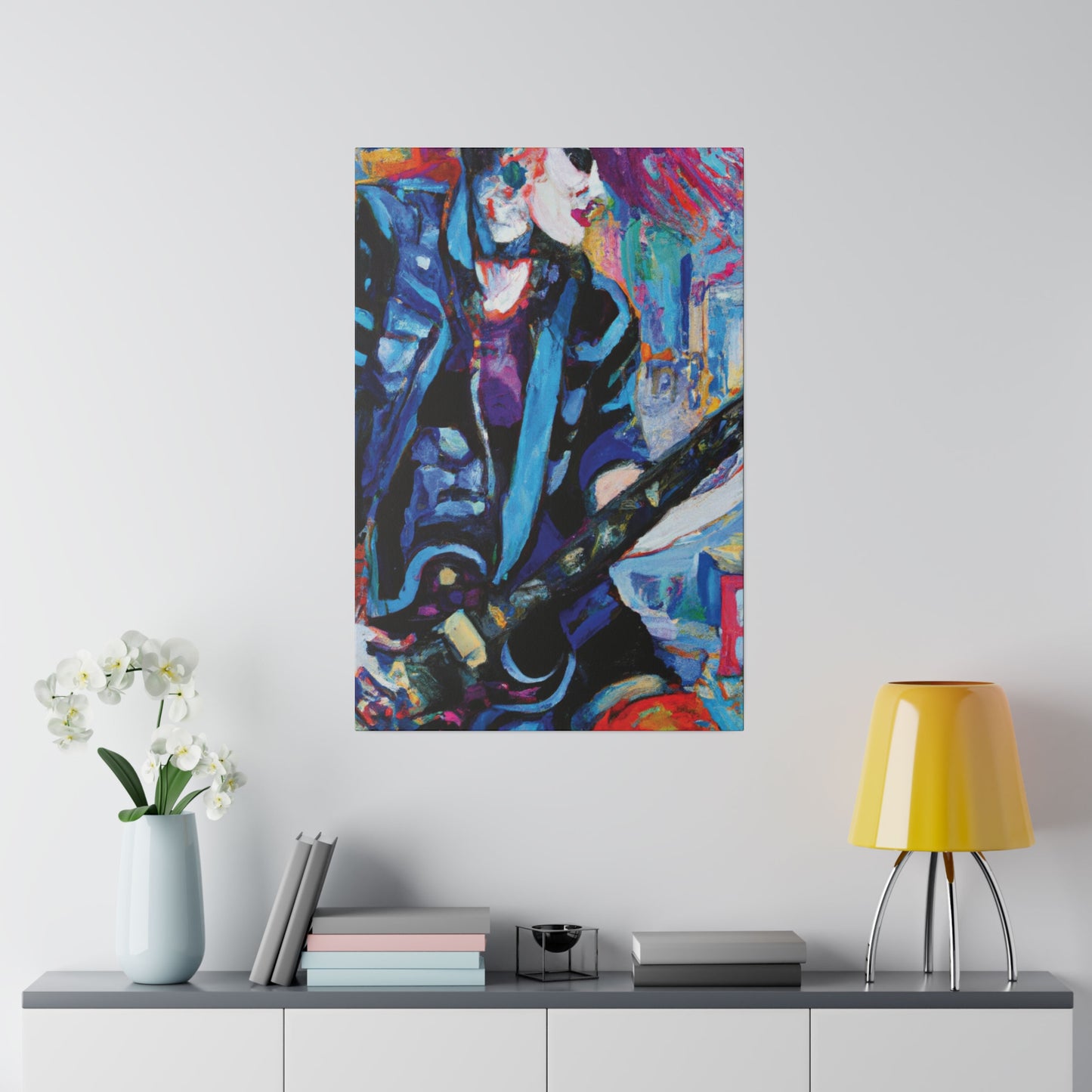 7204K - Rockstar Oil Painting Style Print | Poster | Home Decor | Wall Art | Music Art | Canvas