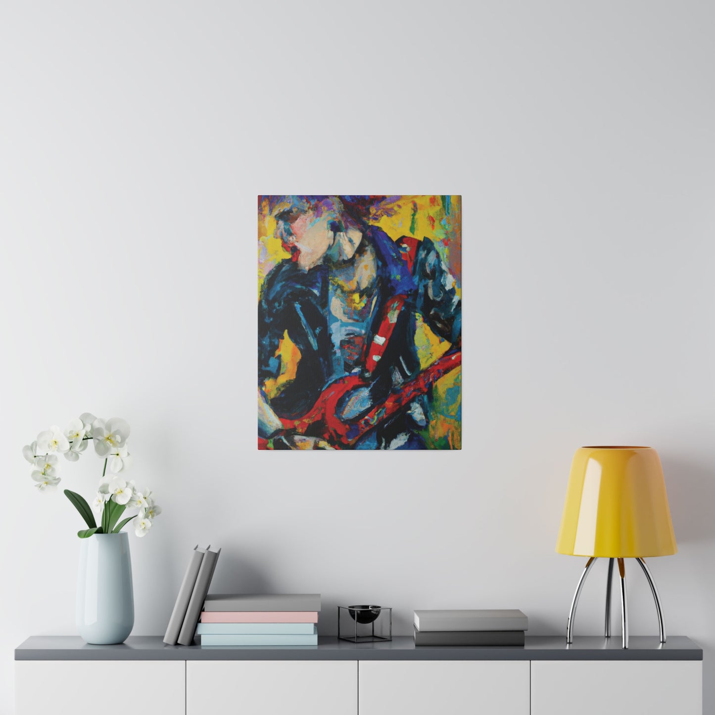 2249F - Rockstar Oil Painting Style Print | Poster | Home Decor | Wall Art | Music Art | Canvas