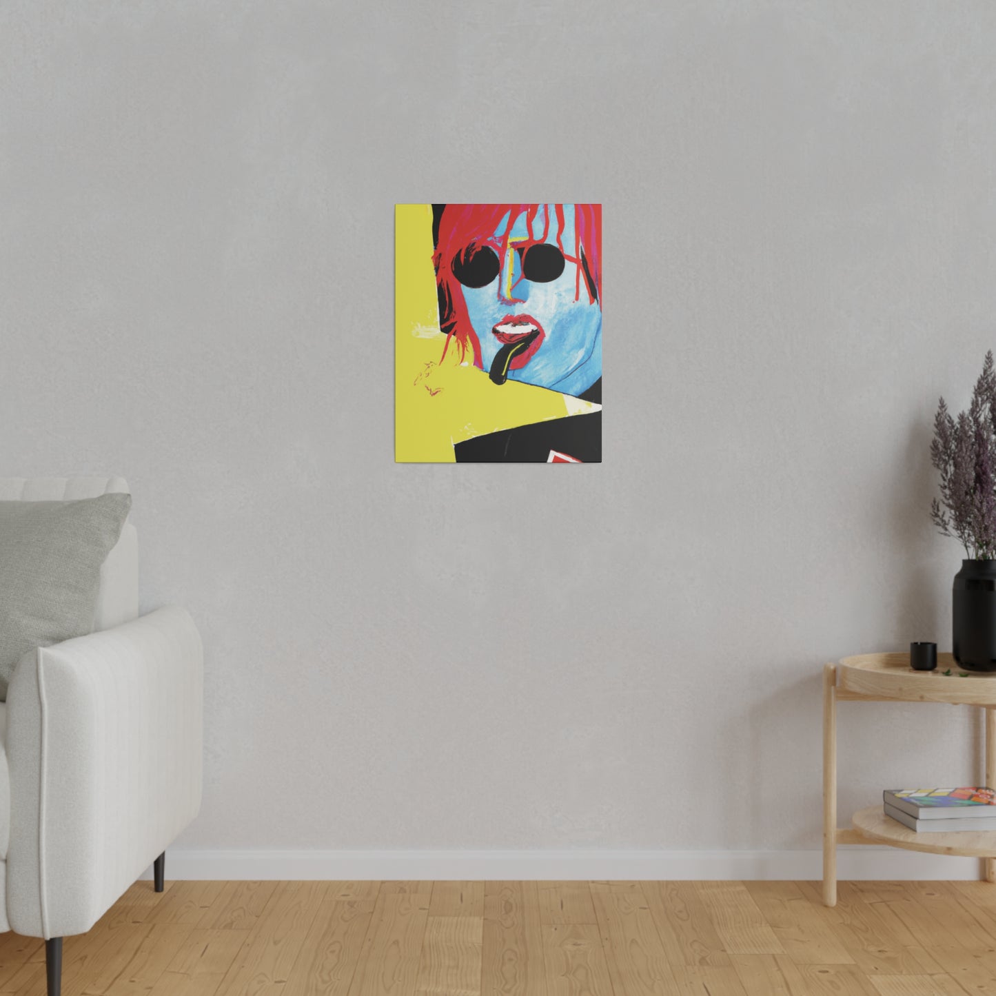 6227H - Rockstar Painting Print | Face | Abstract | Poster | Home Decor | Wall Art | Music Art | Canvas