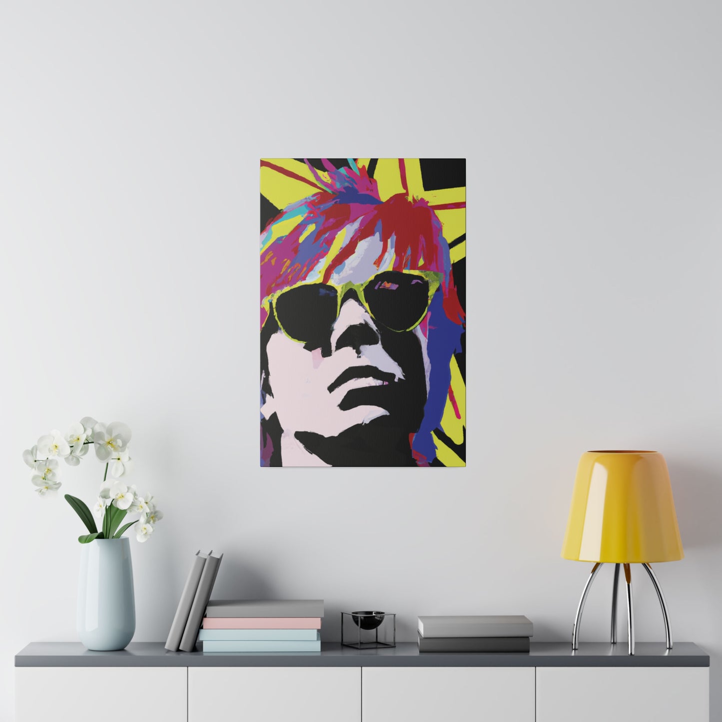 2184J - Rockstar Painting Print | Face | Abstract | Poster | Home Decor | Wall Art | Music Art | Canvas