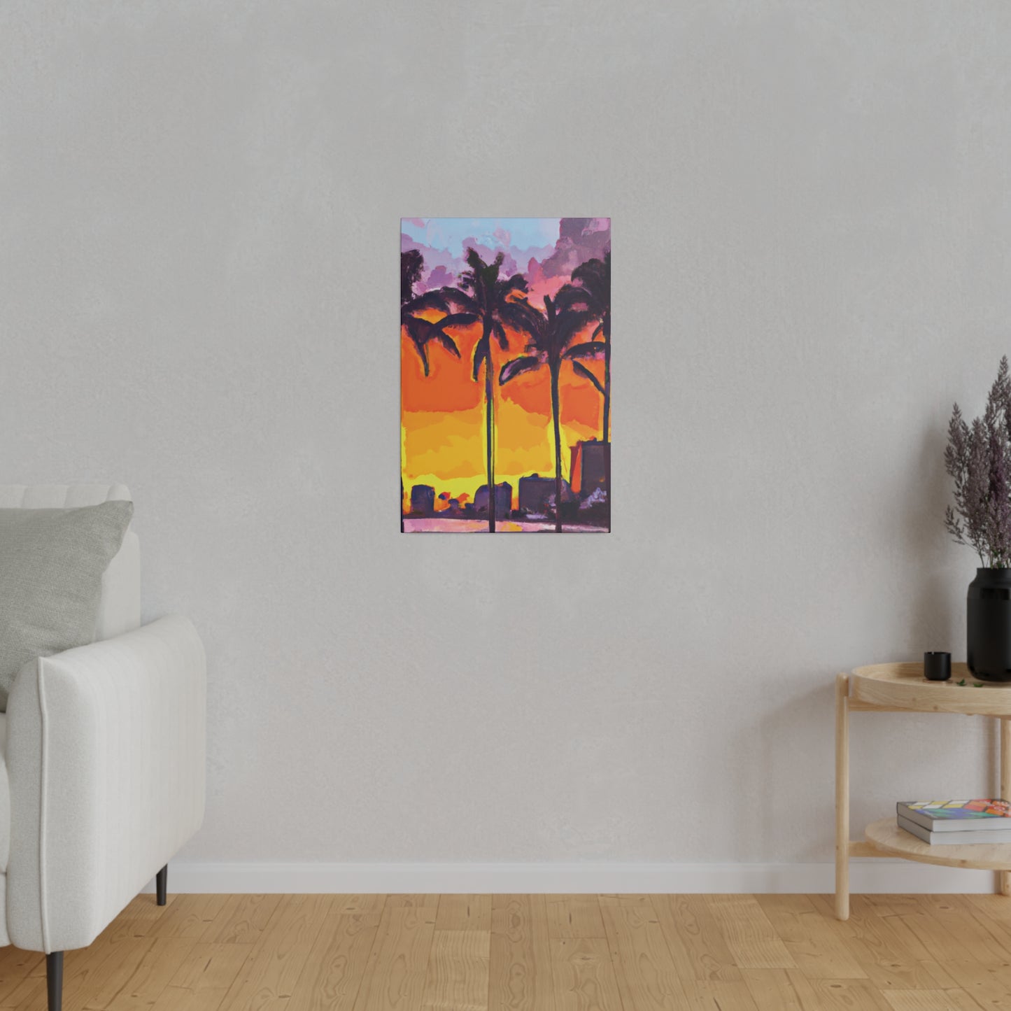 7392A - Miami Beach Sunset Painting Print | Miami | Beach | Sunset | Poster | Home Decor | Wall Art | Canvas