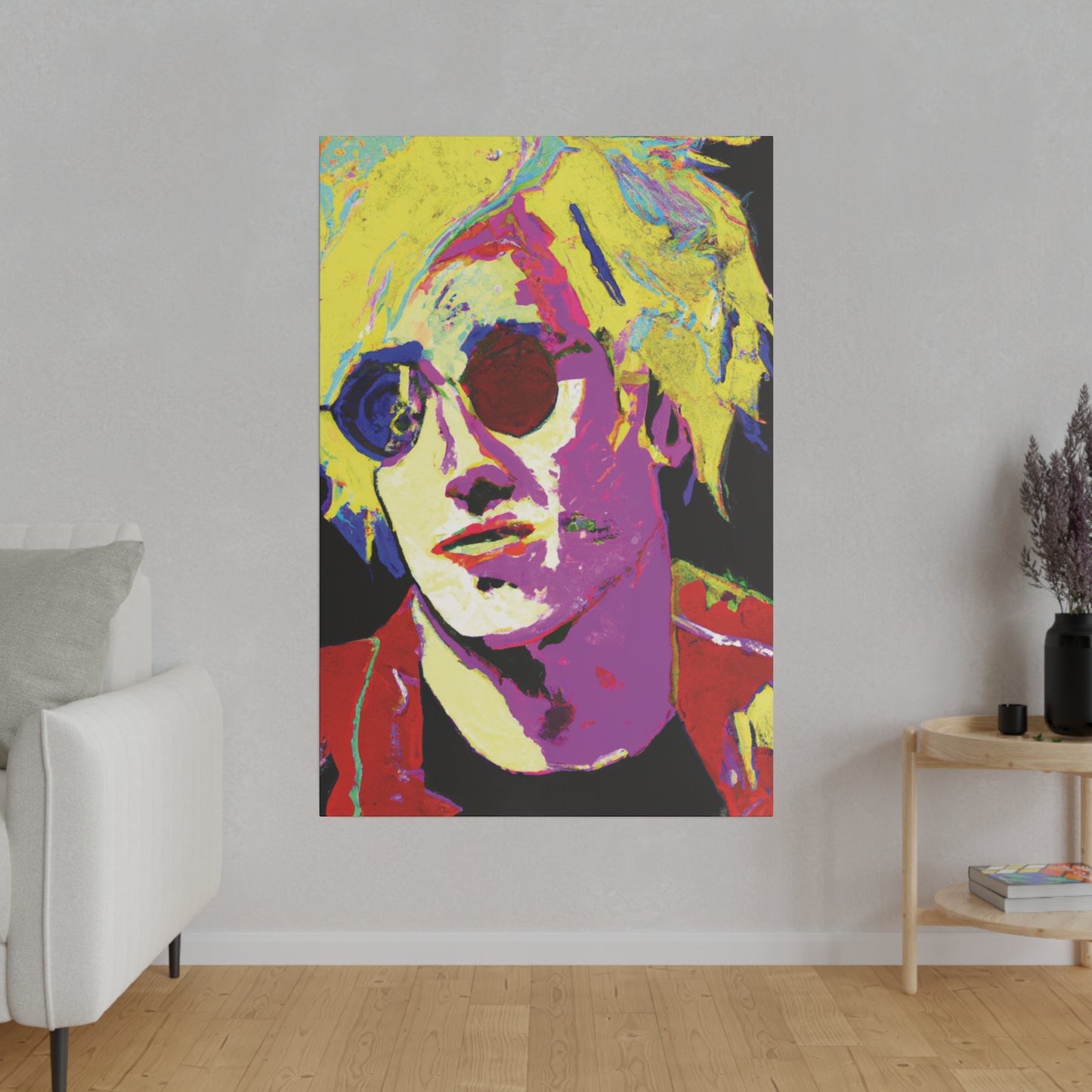 9642H - Rockstar Painting Print | Face | Abstract | Poster | Home Decor | Wall Art | Music Art | Canvas