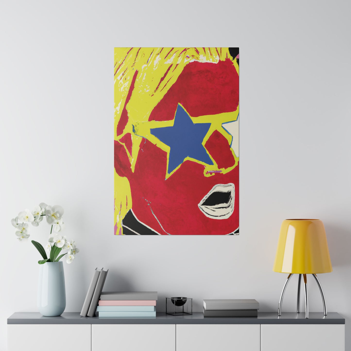 2109Q - Rockstar Painting Print | Face | Abstract | Poster | Home Decor | Wall Art | Music Art | Canvas