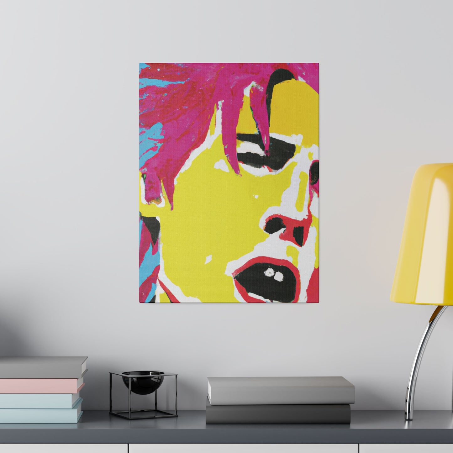 825J - Rockstar Painting Print | Face | Abstract | Poster | Home Decor | Wall Art | Music Art | Canvas