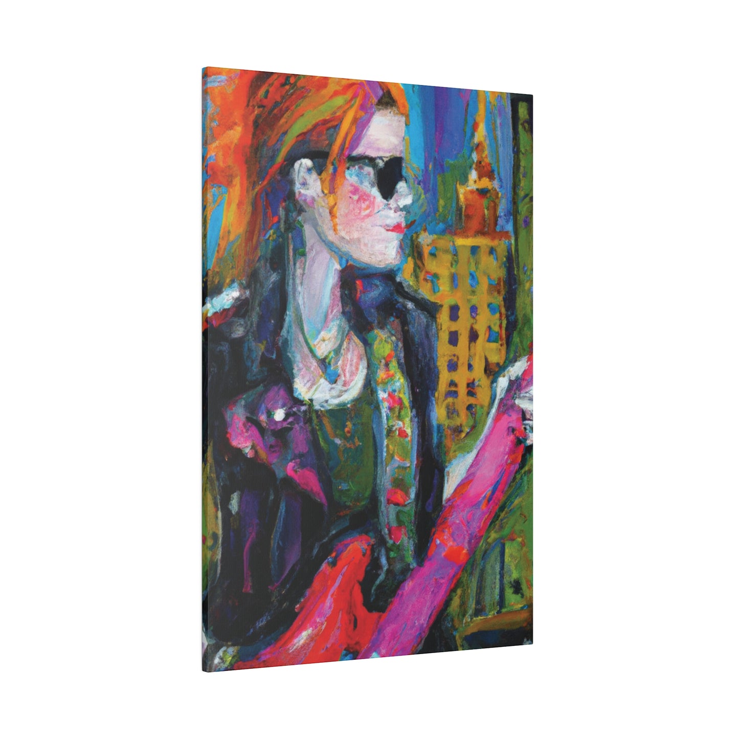 9503W - Rockstar Oil Painting Style Print | Poster | Home Decor | Wall Art | Music Art | Canvas