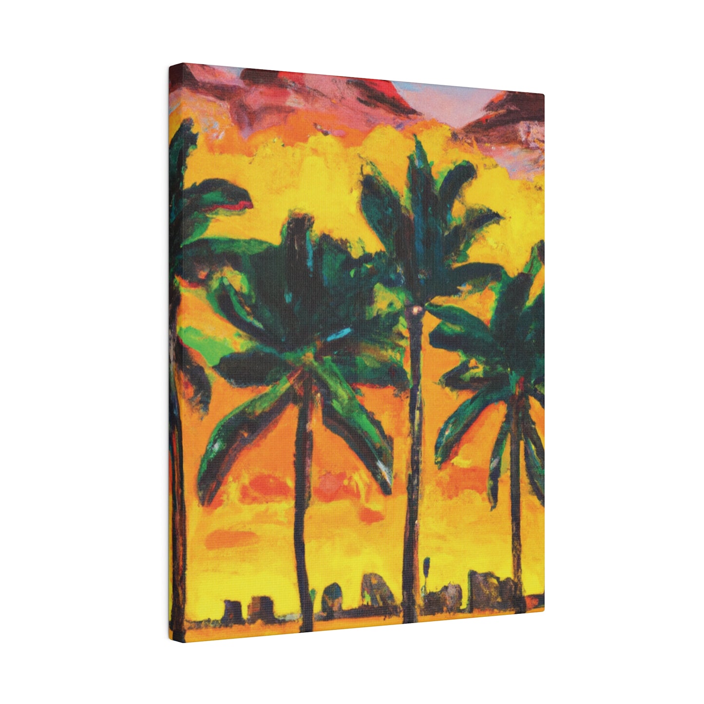 3622W - Miami Beach Sunset Painting Print | Miami | Beach | Sunset | Poster | Home Decor | Wall Art | Canvas