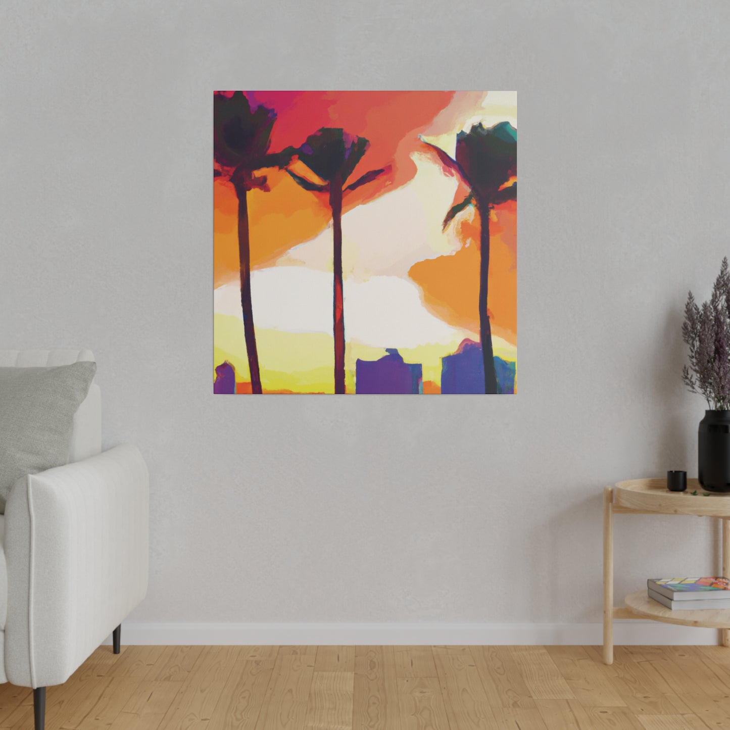 1605J - Miami Beach Sunset Painting Print | Miami | Beach | Sunset | Poster | Home Decor | Wall Art | Canvas