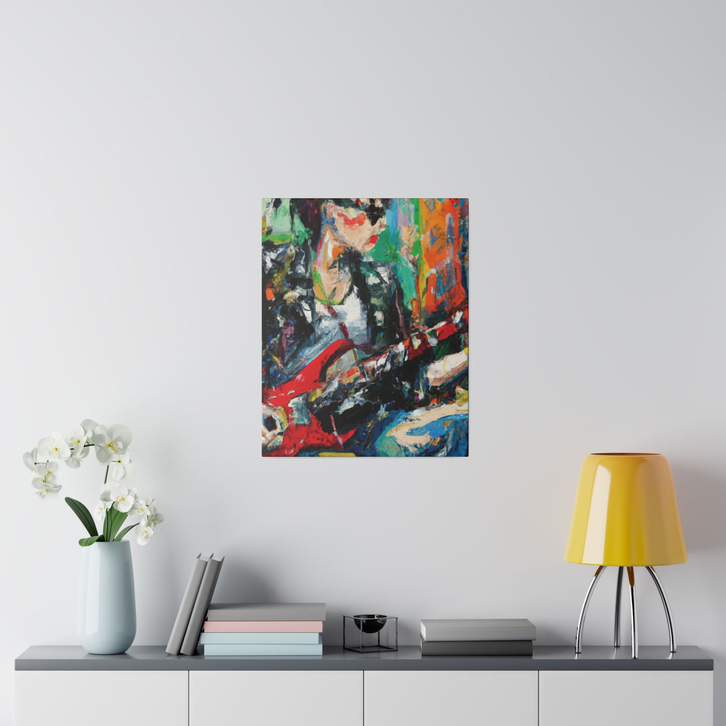 8390L - Rockstar Oil Painting Style Print | Poster | Home Decor | Wall Art | Music Art | Canvas